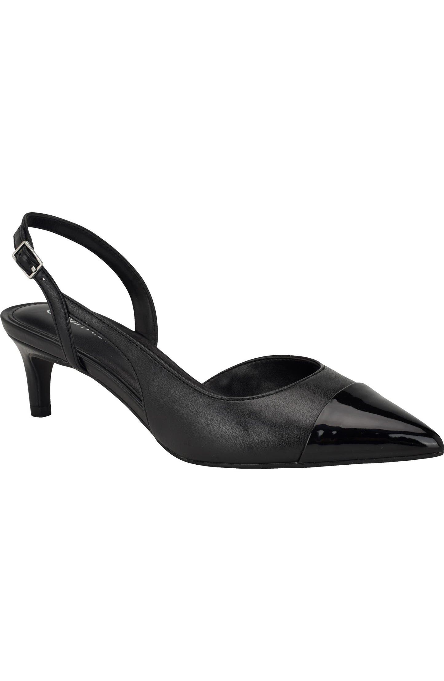 Slingback Kitten Heel Pump (Black)