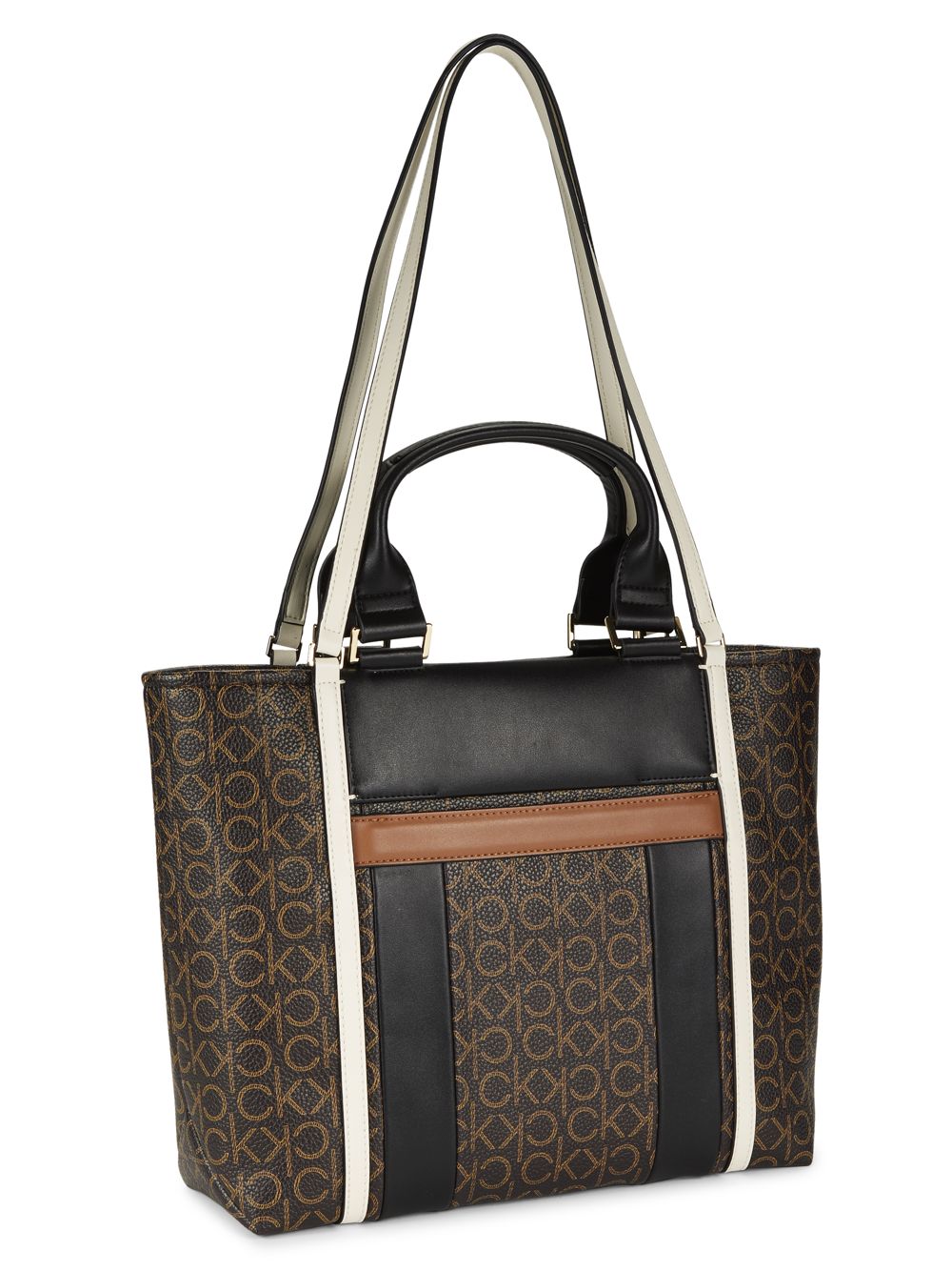 Monogram Print Shoulder Bag (Brown)