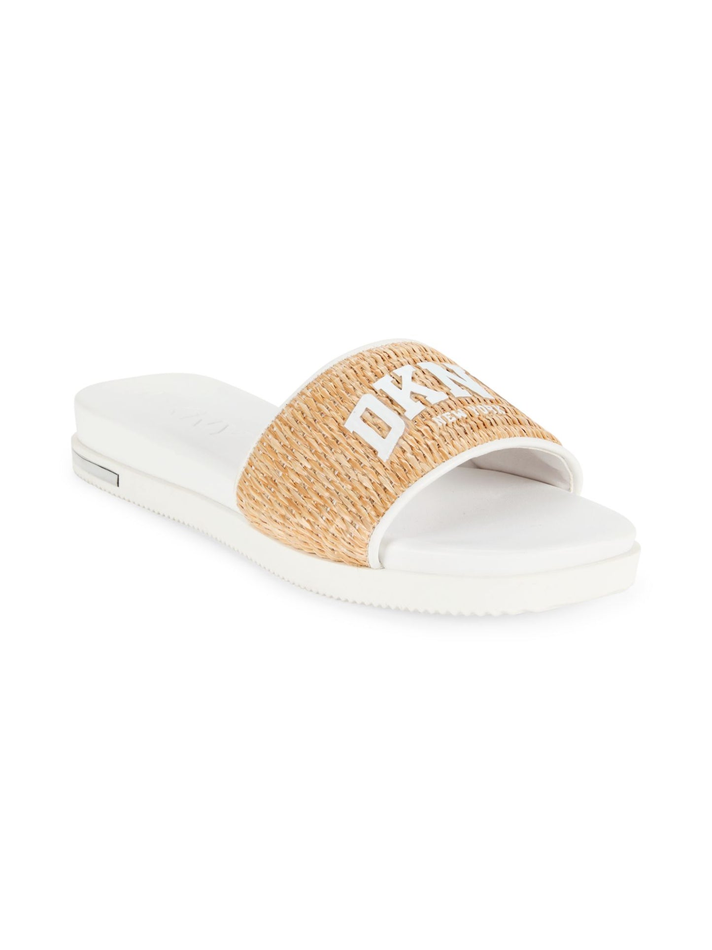 Joa Two Tone Flat Slides (White)