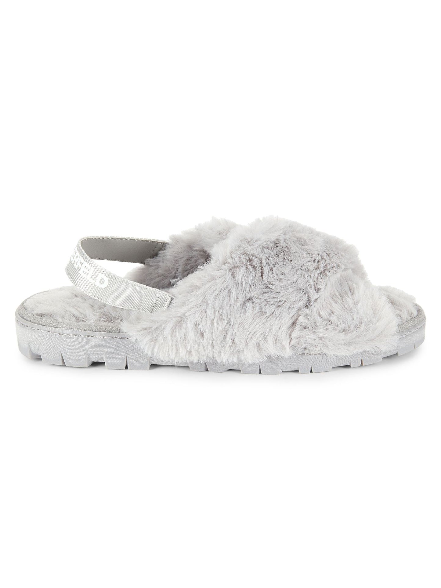 Jessica Fur Slippers (Light Gray)
