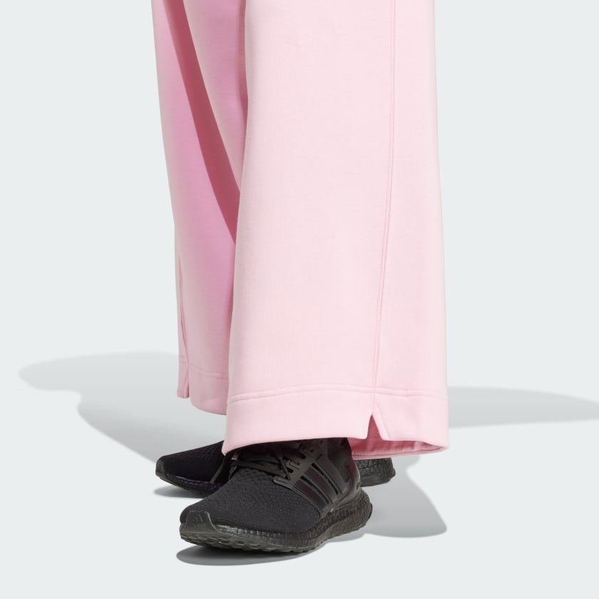 ALL SZN Fleece Loose Wide-Leg Pants (True Pink)