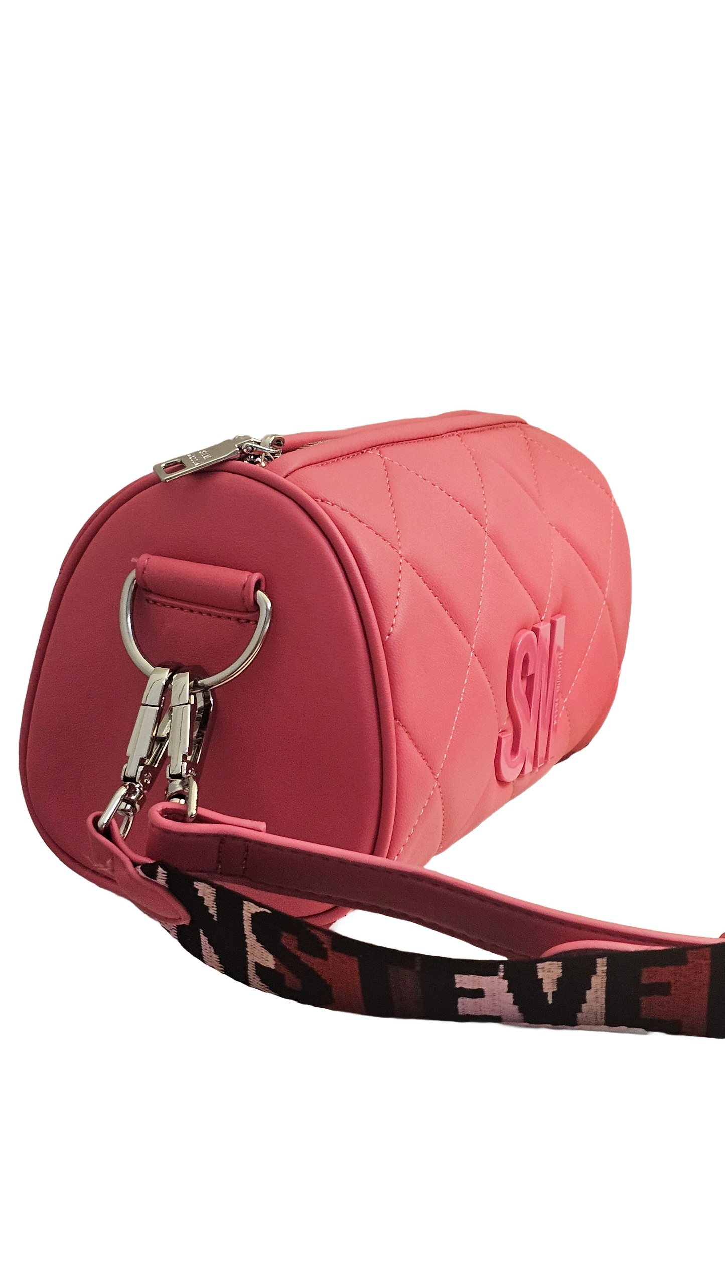 BGerri Quilted Barrrel Crossbody (Pink Flash)