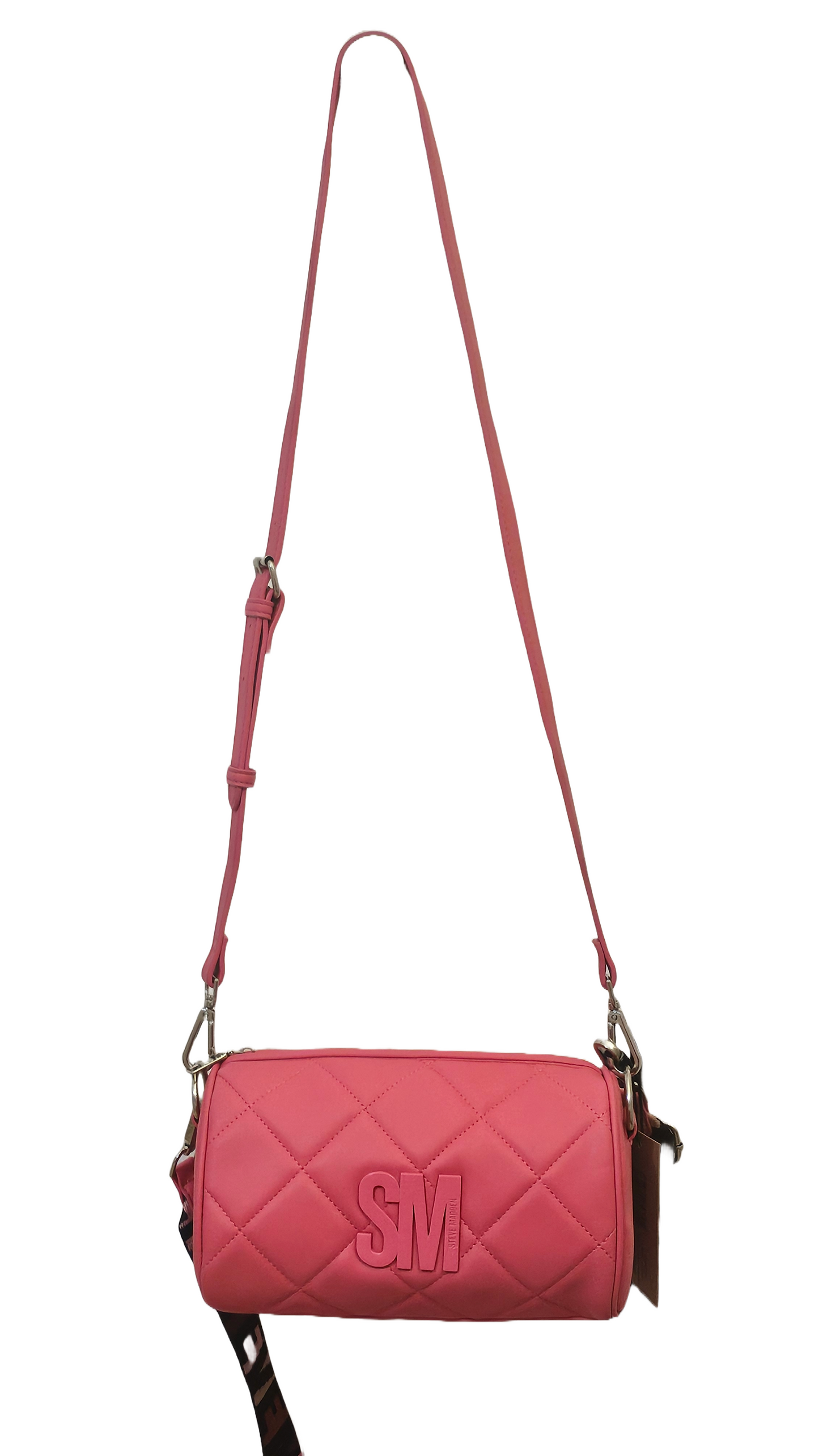 BGerri Quilted Barrrel Crossbody (Pink Flash)
