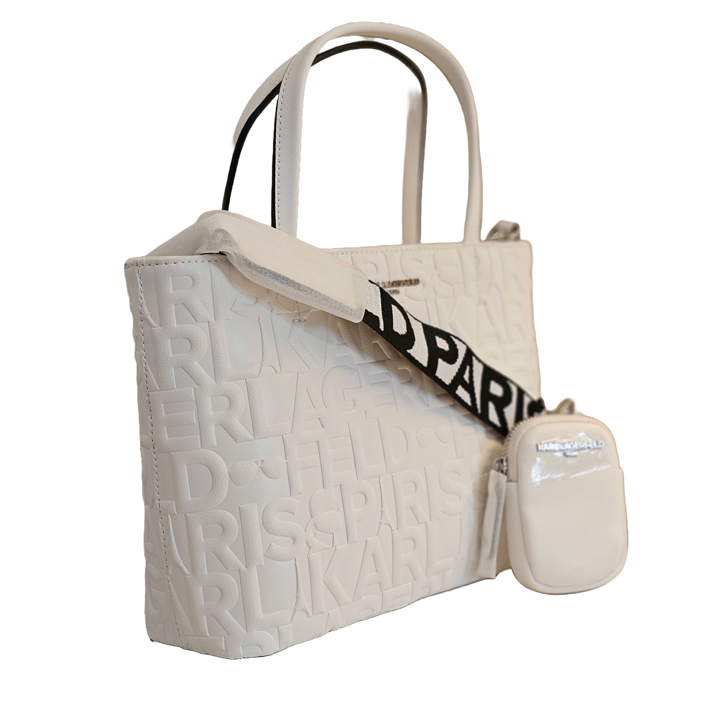 Maybelle Tote Bag (White / Silver)