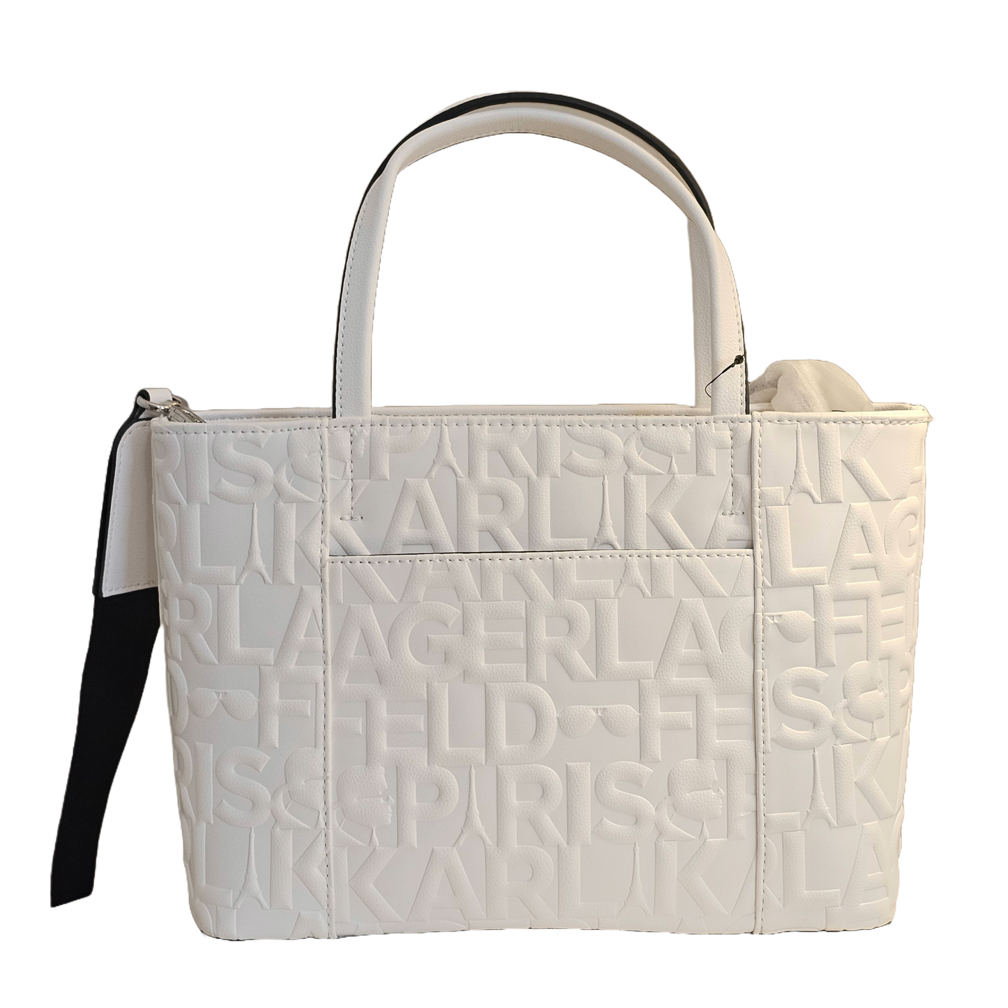 Maybelle Tote Bag (White / Silver)