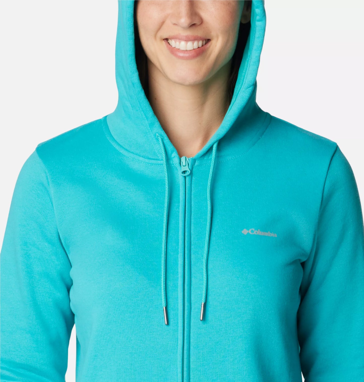 Rush Valley™ Long Full Zip Hoodie (Bright Aqua)