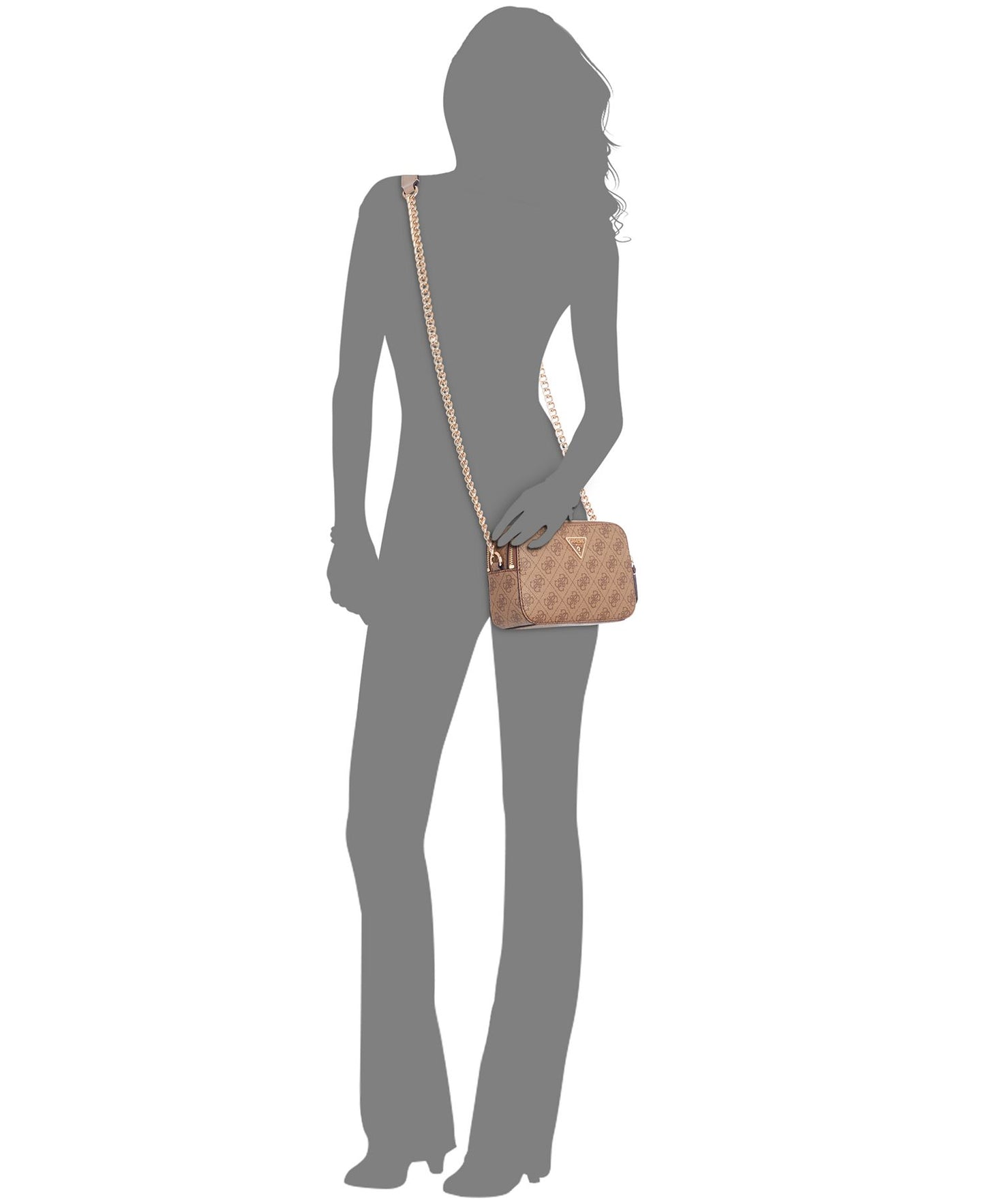 Noelle 4G Basique Monogram Crossbody (Latte)