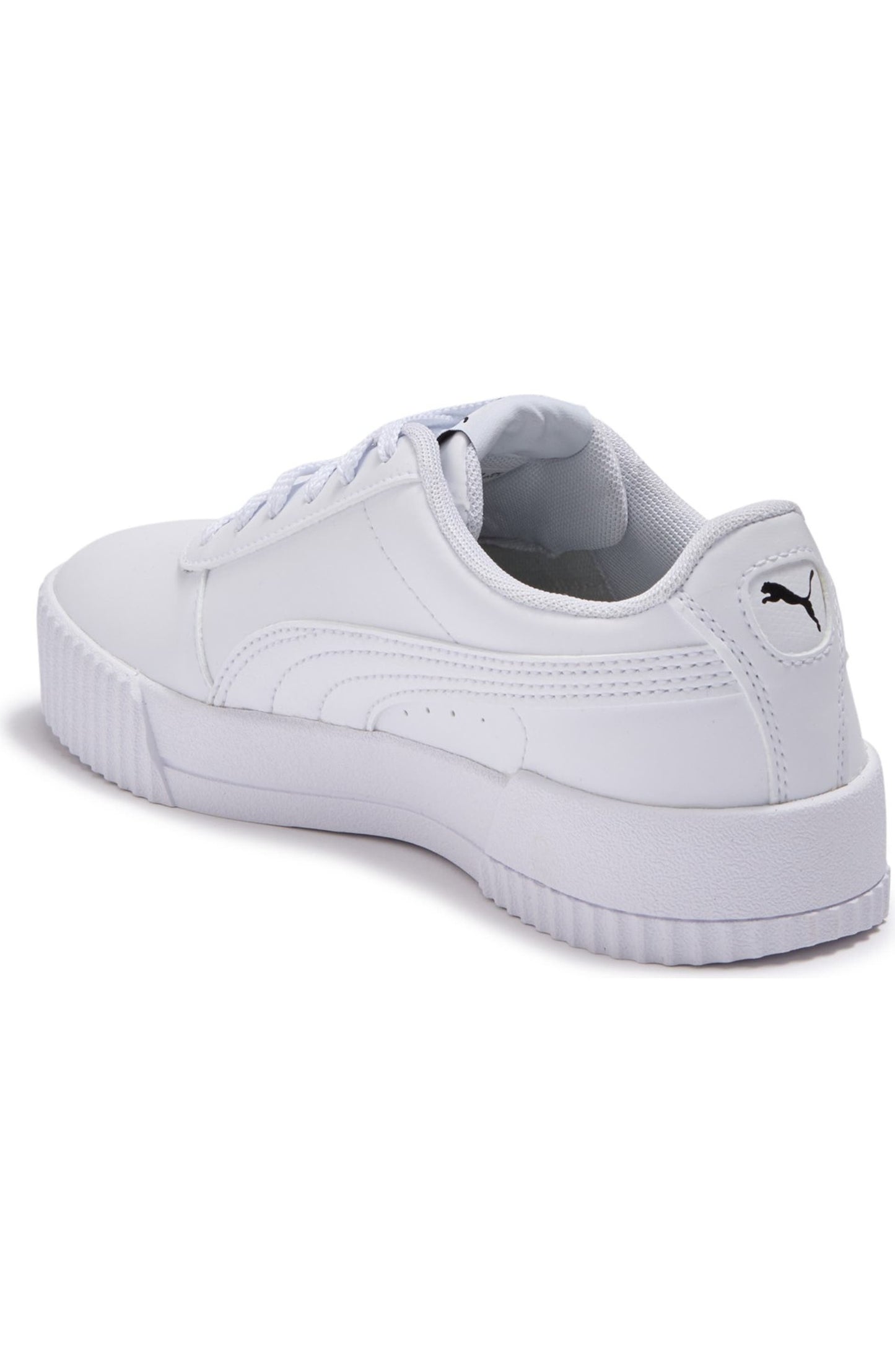Carina Leather Sneakers (White / White / Black)
