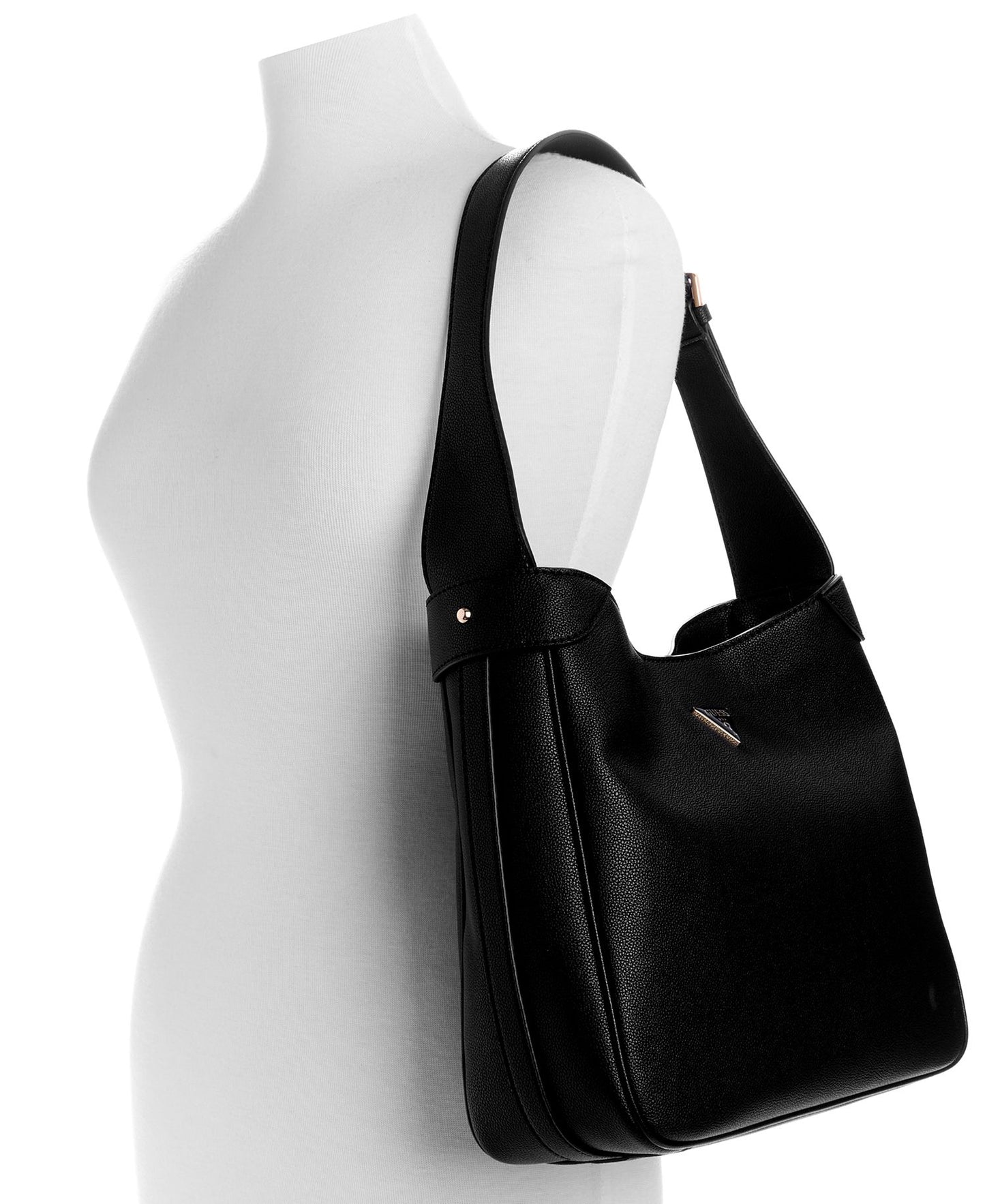 Fedora Hobo Shoulder Bag (Black)
