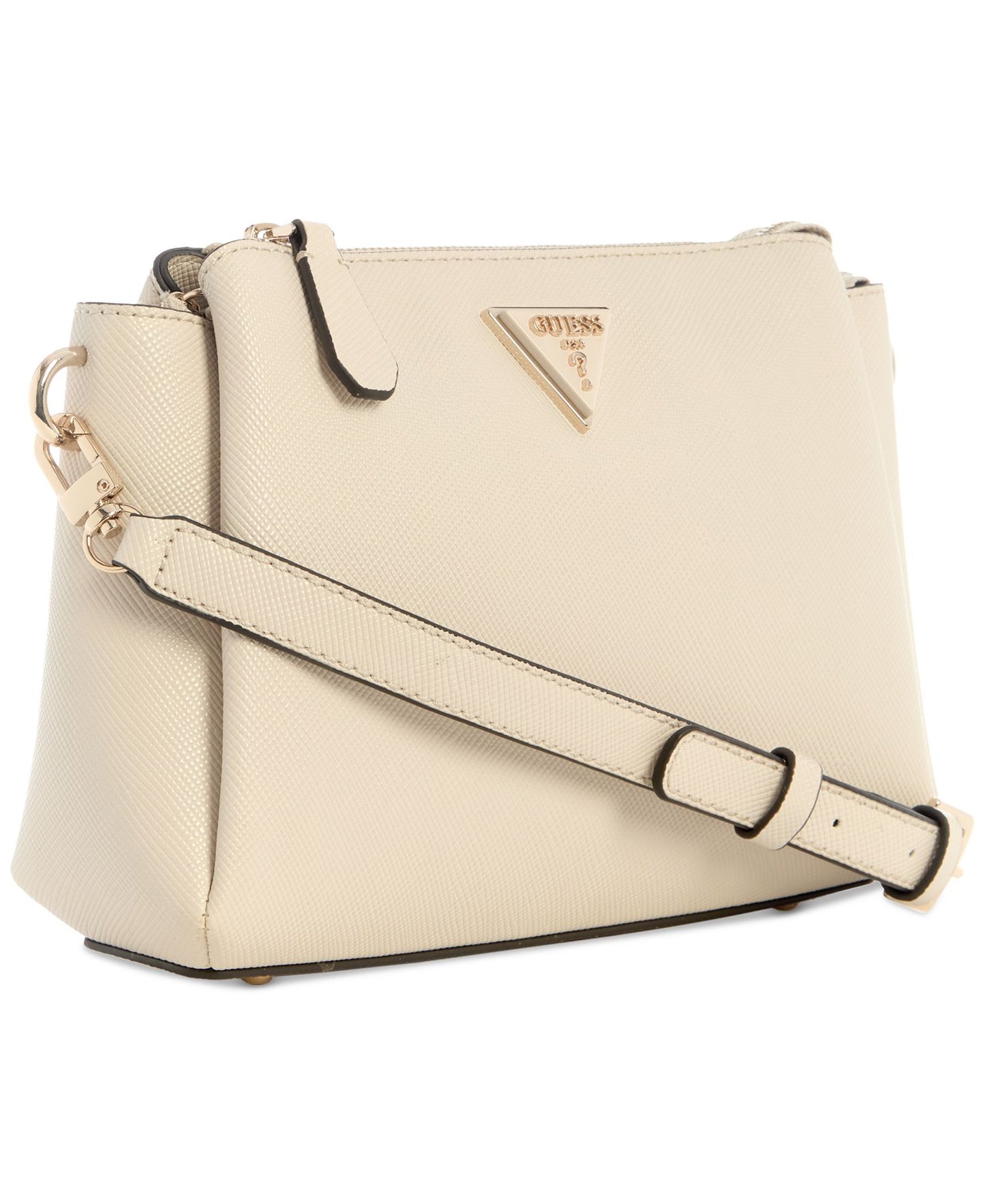 Noelle Triple Compartment Crossbody (Light Beige)