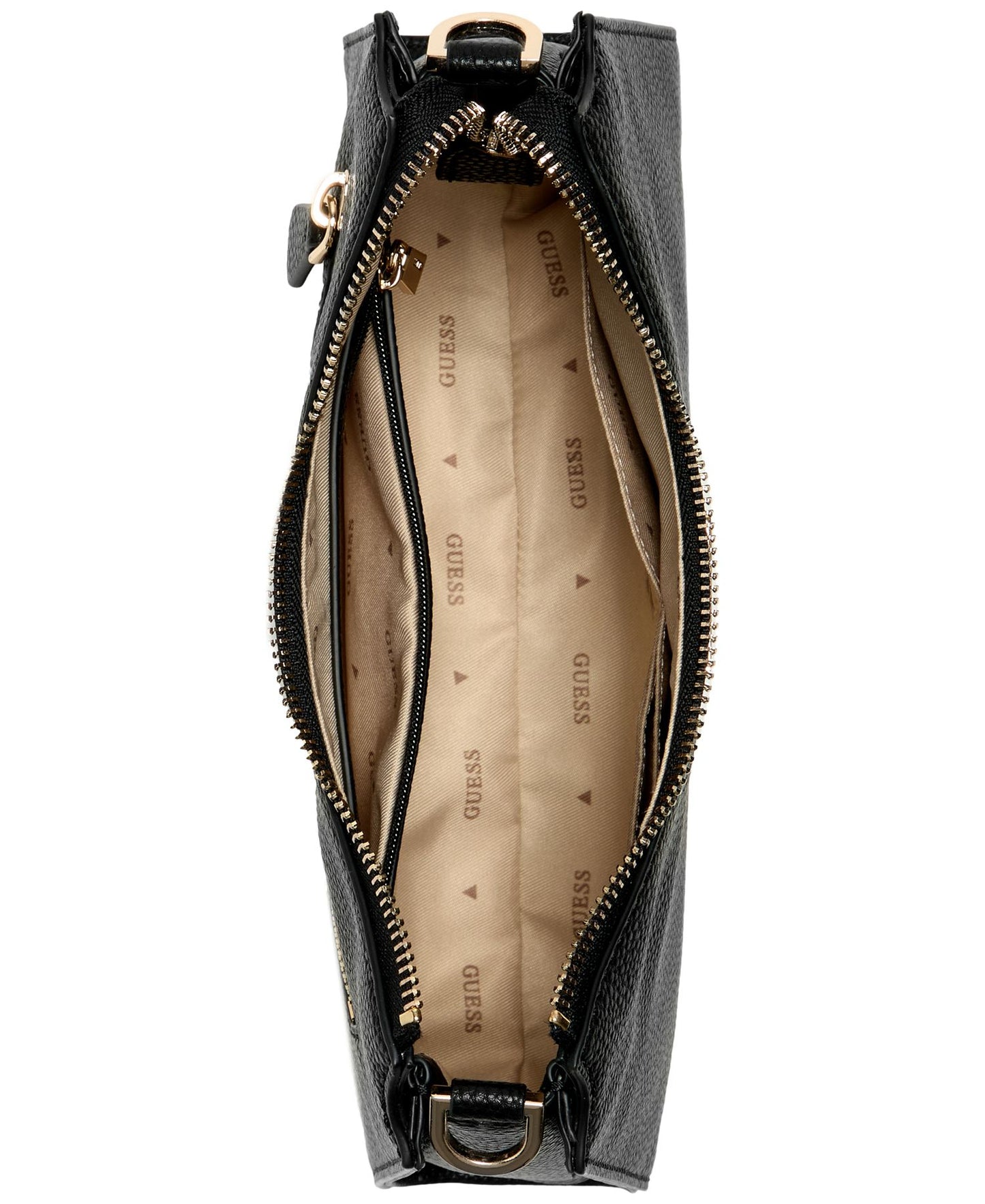 Micaela Top-Zip Shoulder Bag (Black)