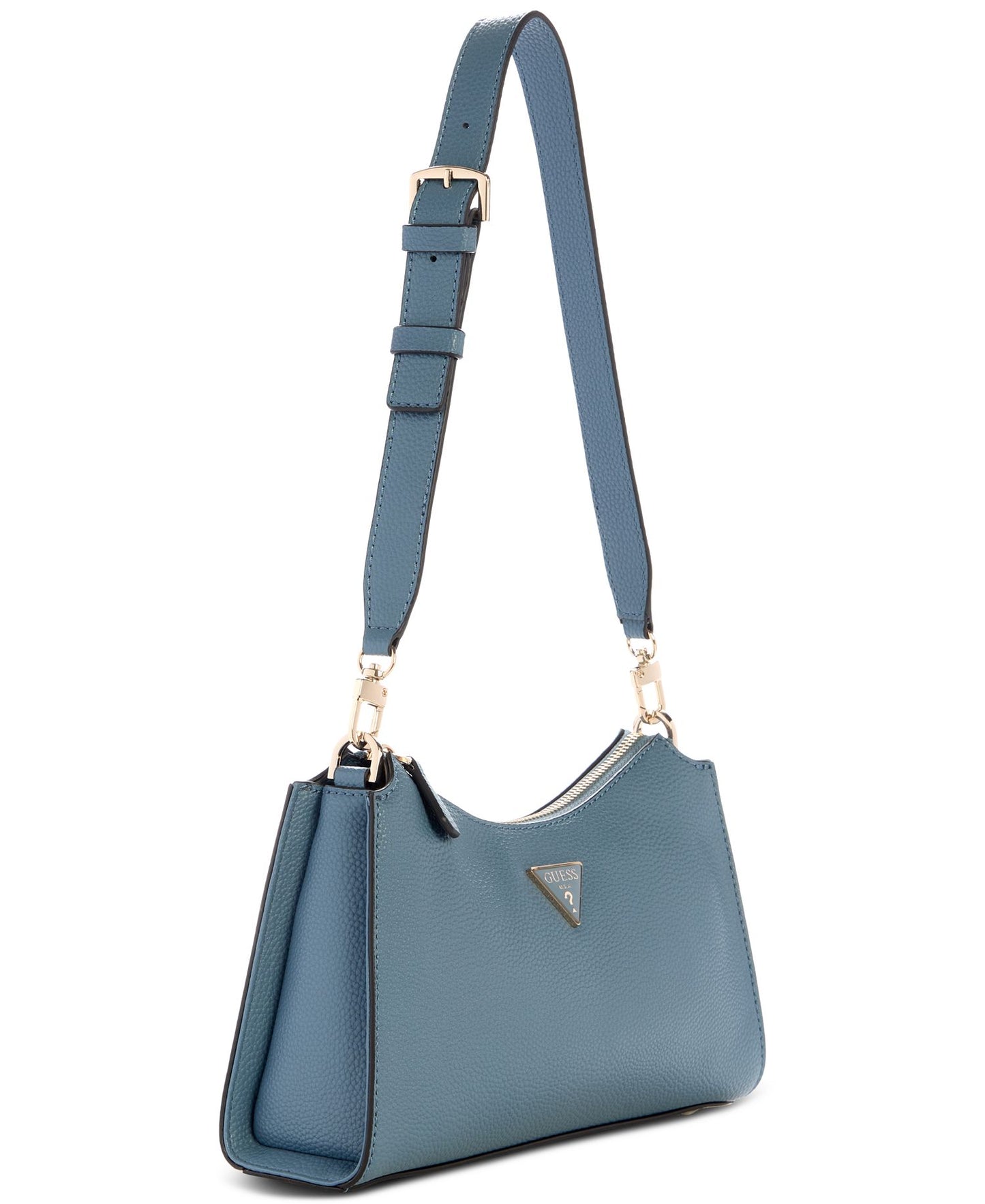 Micaela Top-Zip Shoulder Bag (Slate)