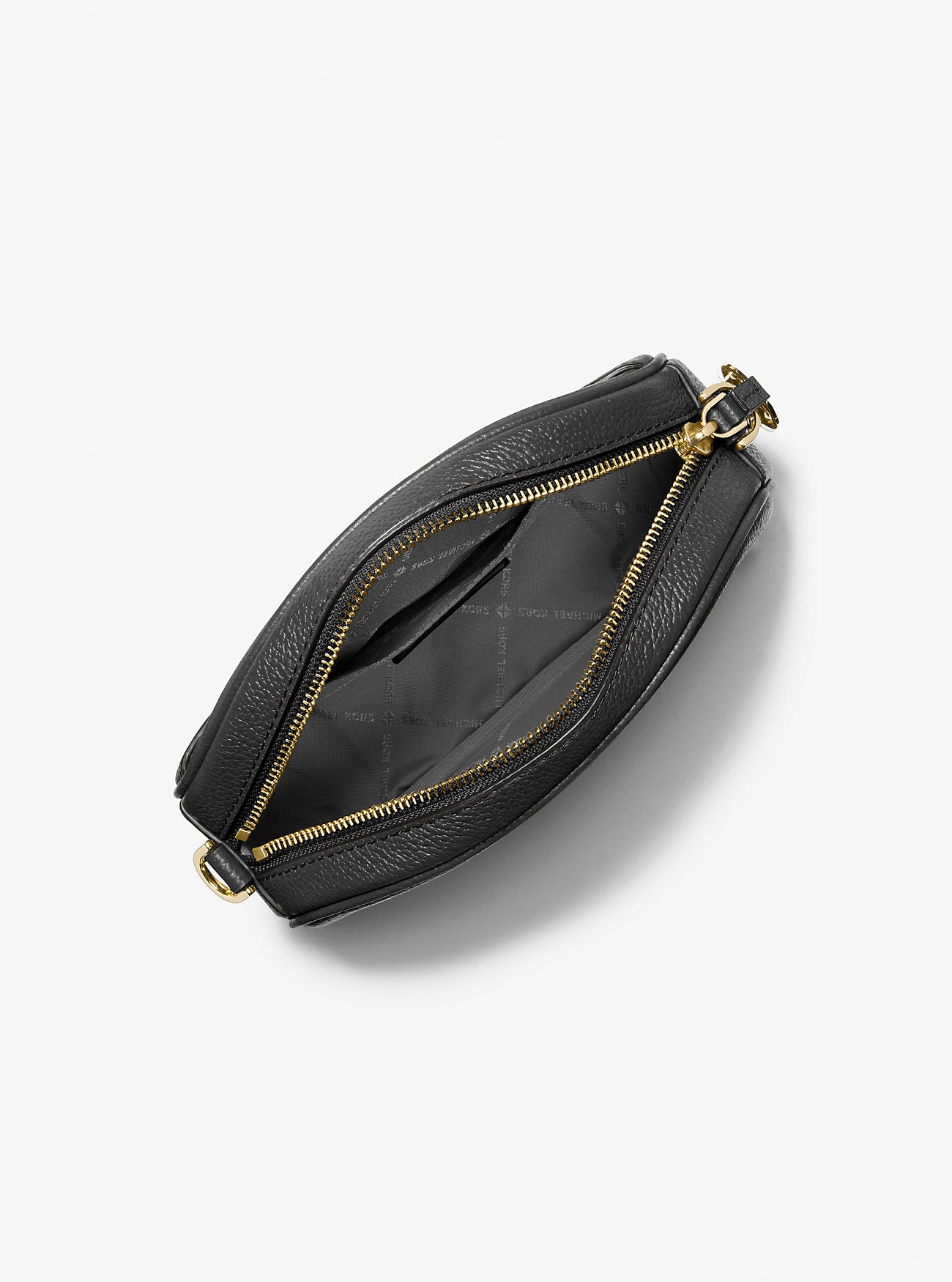 Jet Set Small Pebbled Leather Convertible Camera Bag (Black)