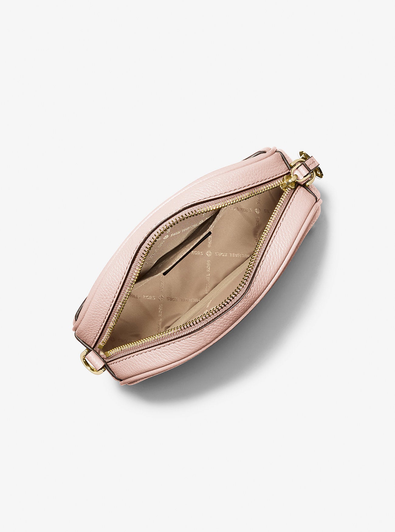 Jet Set Small Pebbled Leather Convertible Camera Bag (Soft Pink)