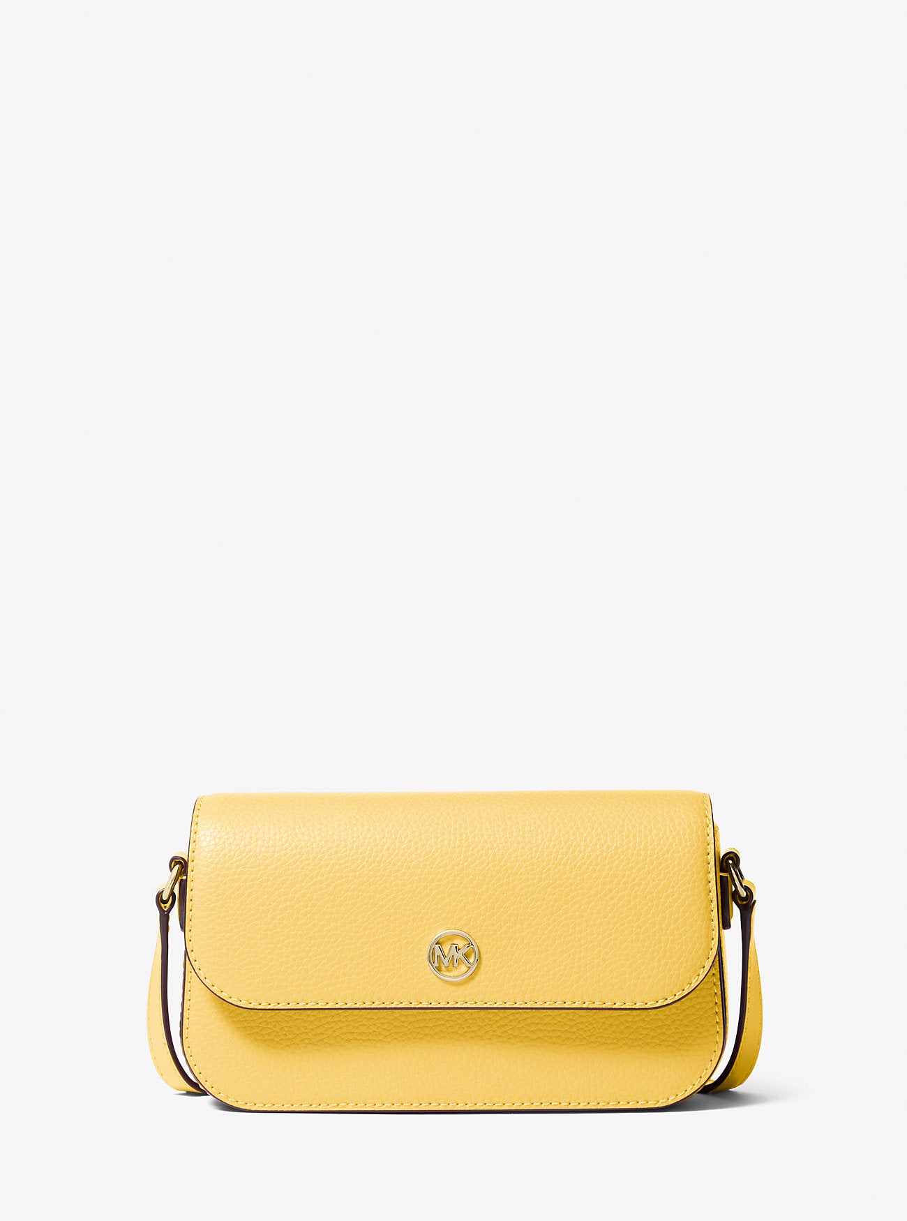 Jet Set Travel Small Pebbled Leather Crossbody Bag (Daisy Yellow)