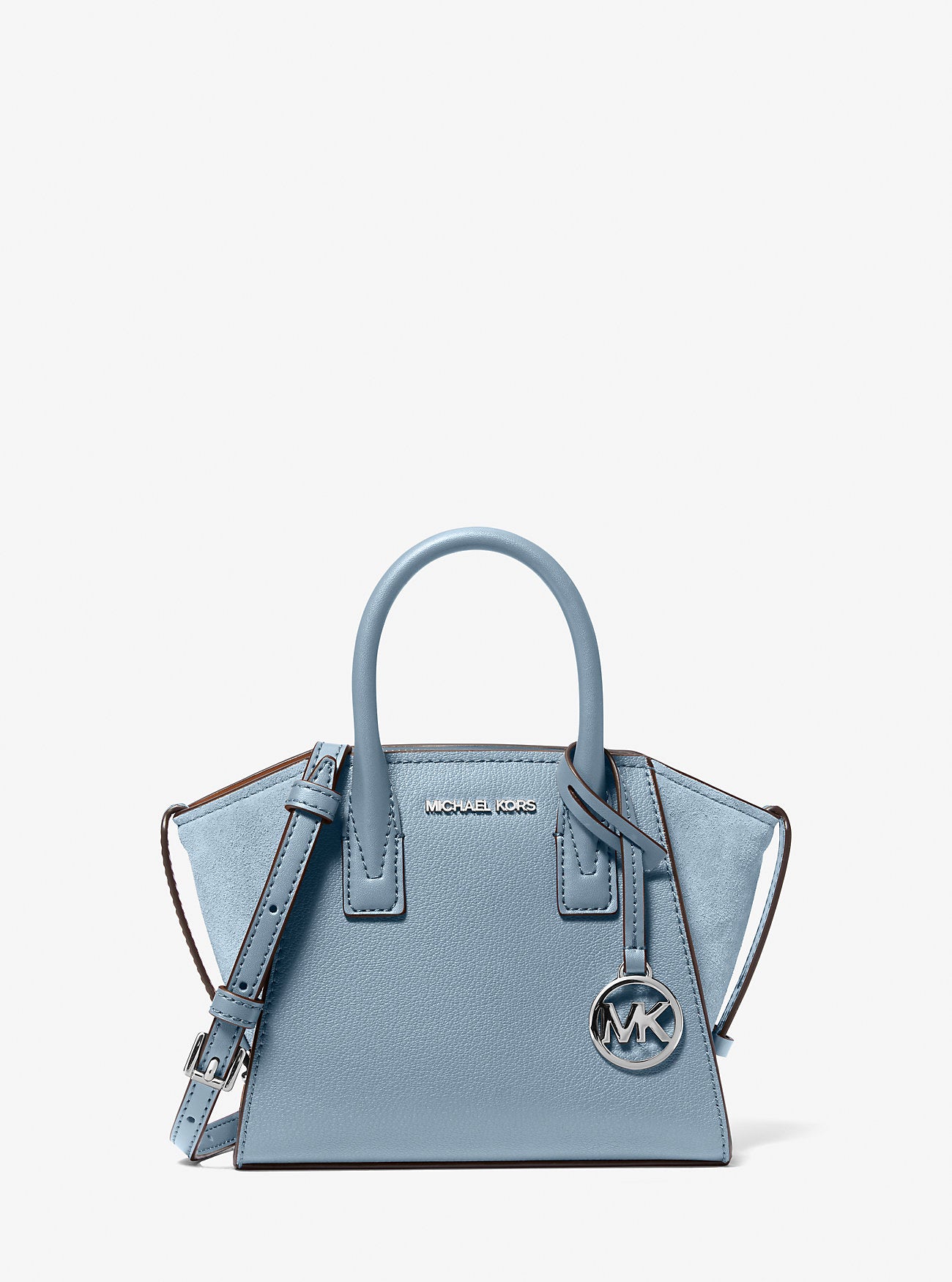 Avril Extra-Small Leather Satchel (Pale Blue)