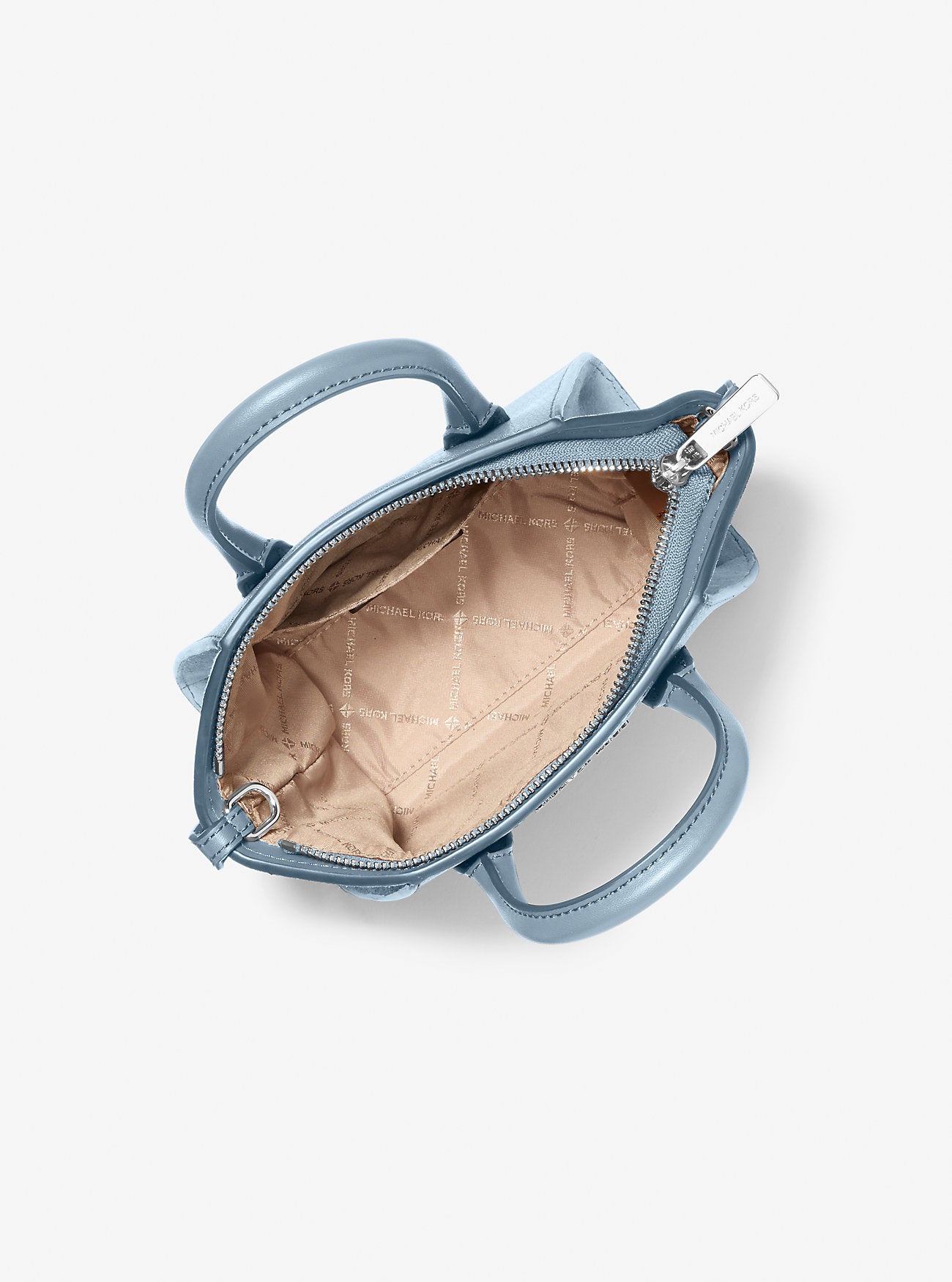 Avril Extra-Small Leather Satchel (Pale Blue)