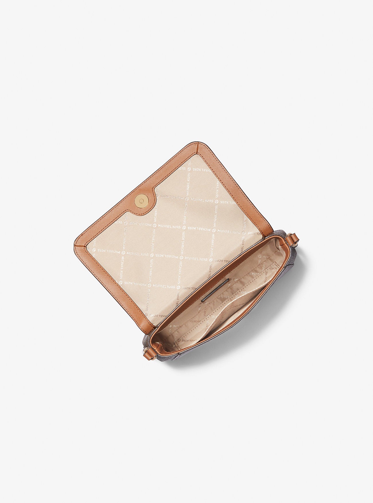 Medium Logo Convertible Crossbody Bag (Brown)