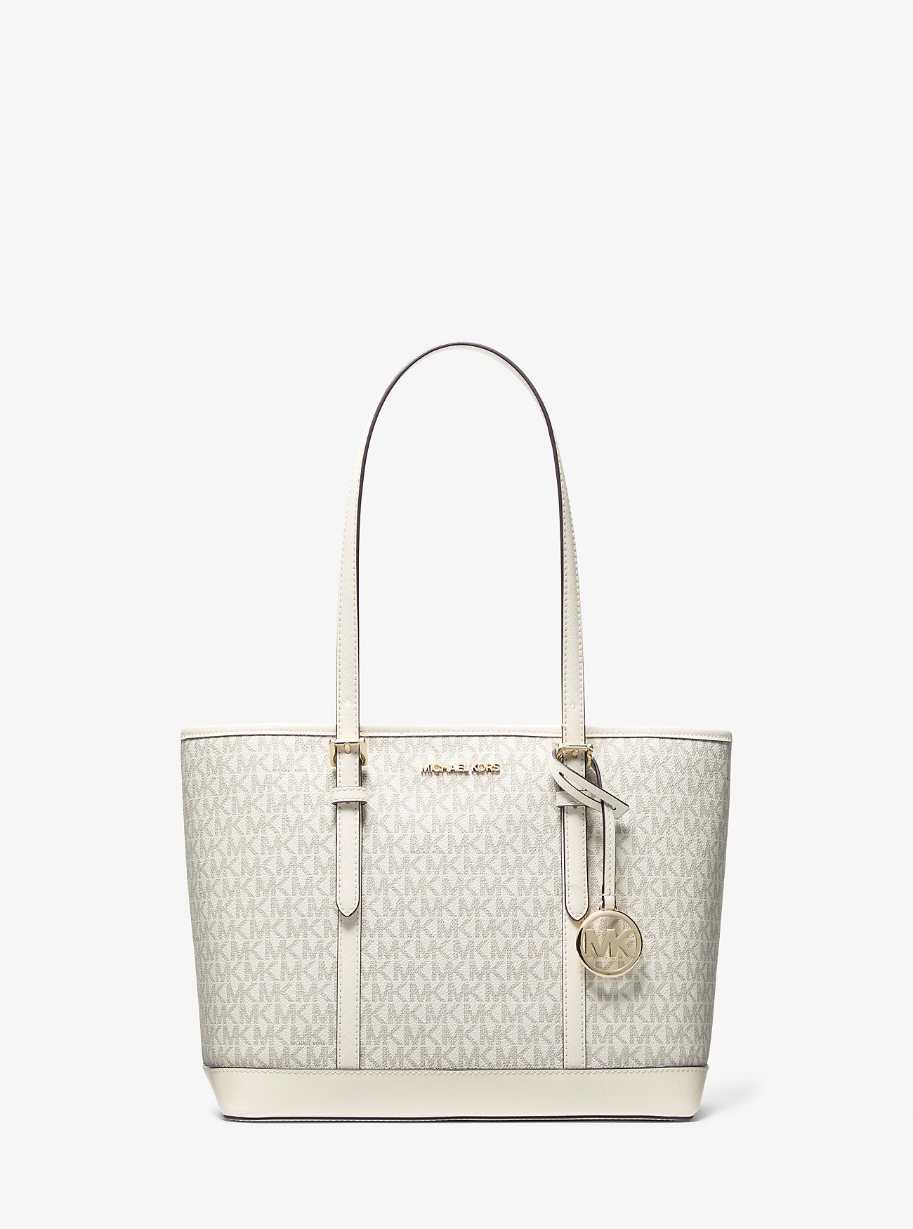 Jet Set Travel Small Logo Tote (Light Cream)