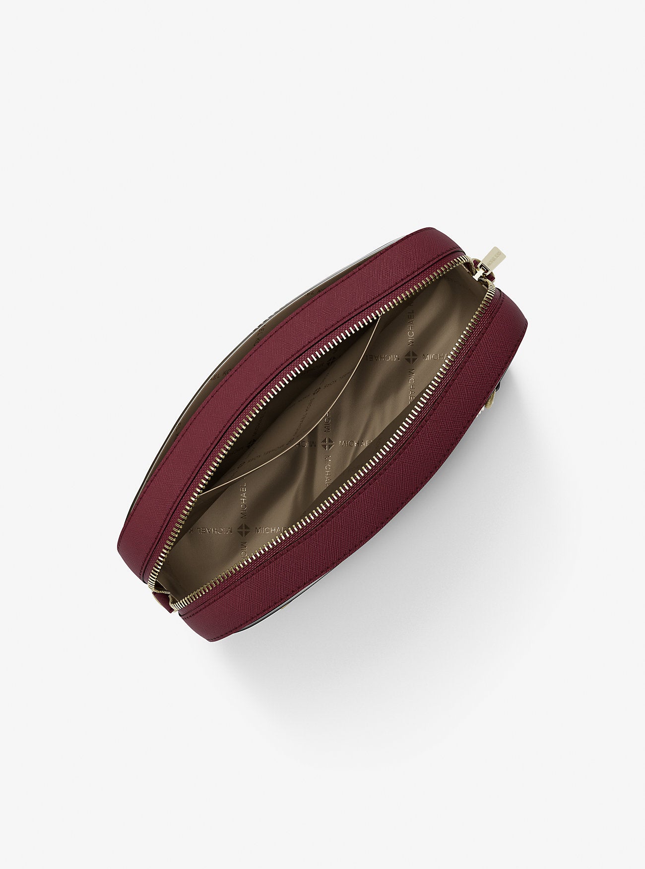 Jet Set Large Saffiano Leather Crossbody Bag (Cherry)