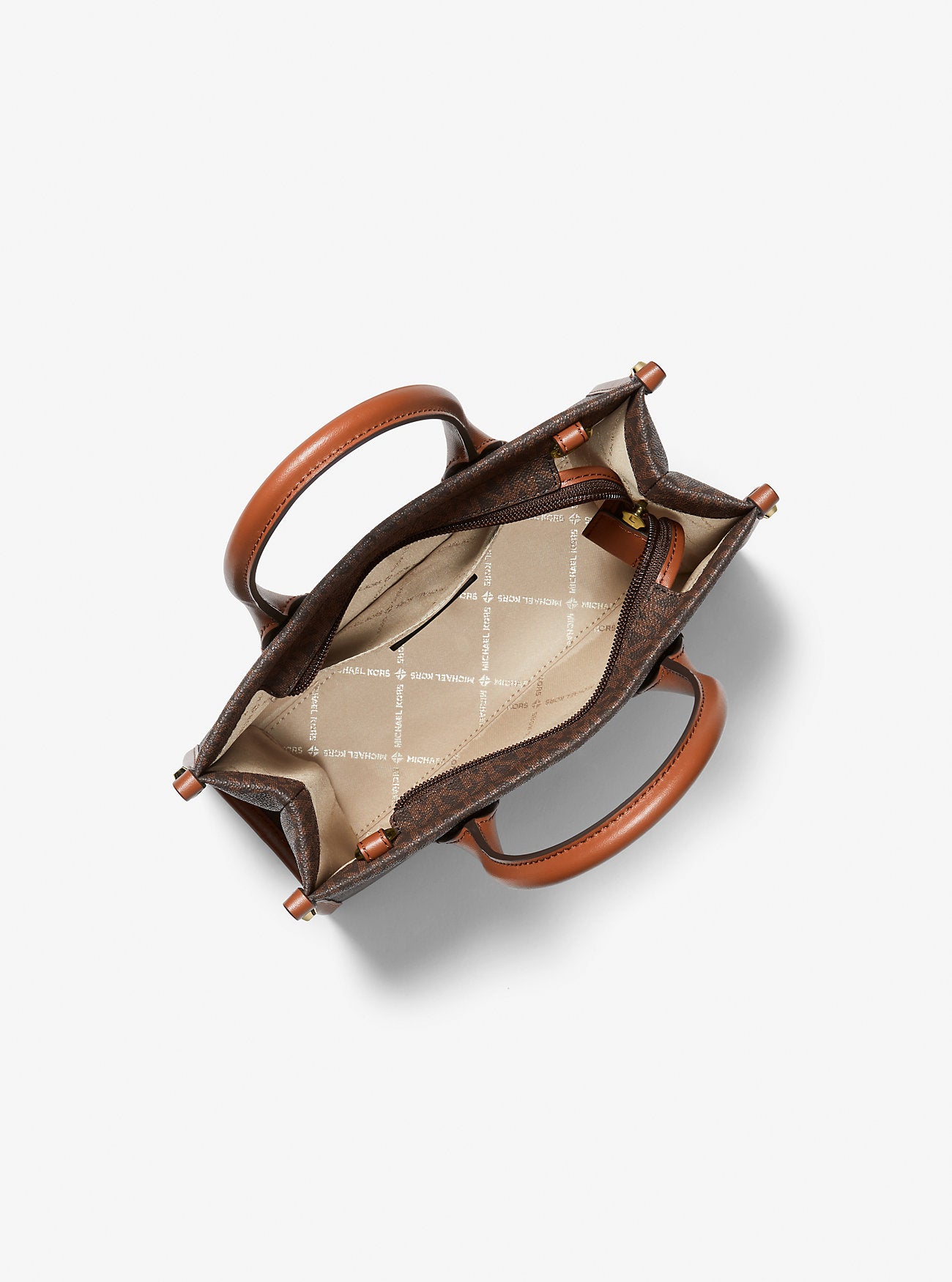 Mirella Small Signature Logo Crossbody Bag (Brown)