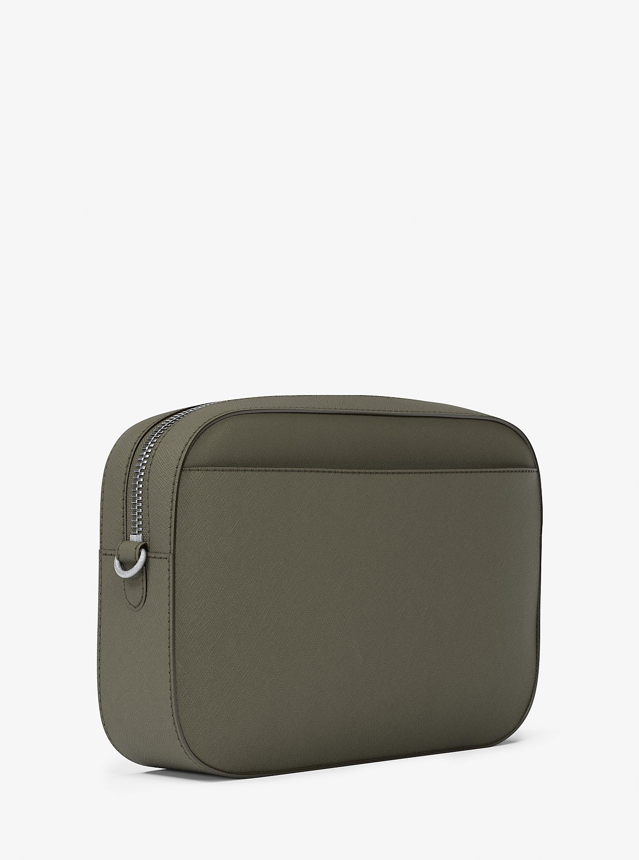Jet Set Large Saffiano Leather Crossbody Bag (Olive)
