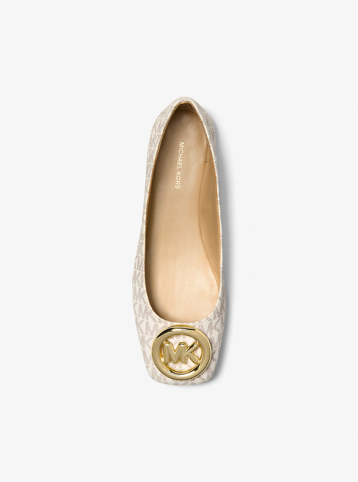 Milan Signature Logo Ballet Flat (Vanilla)