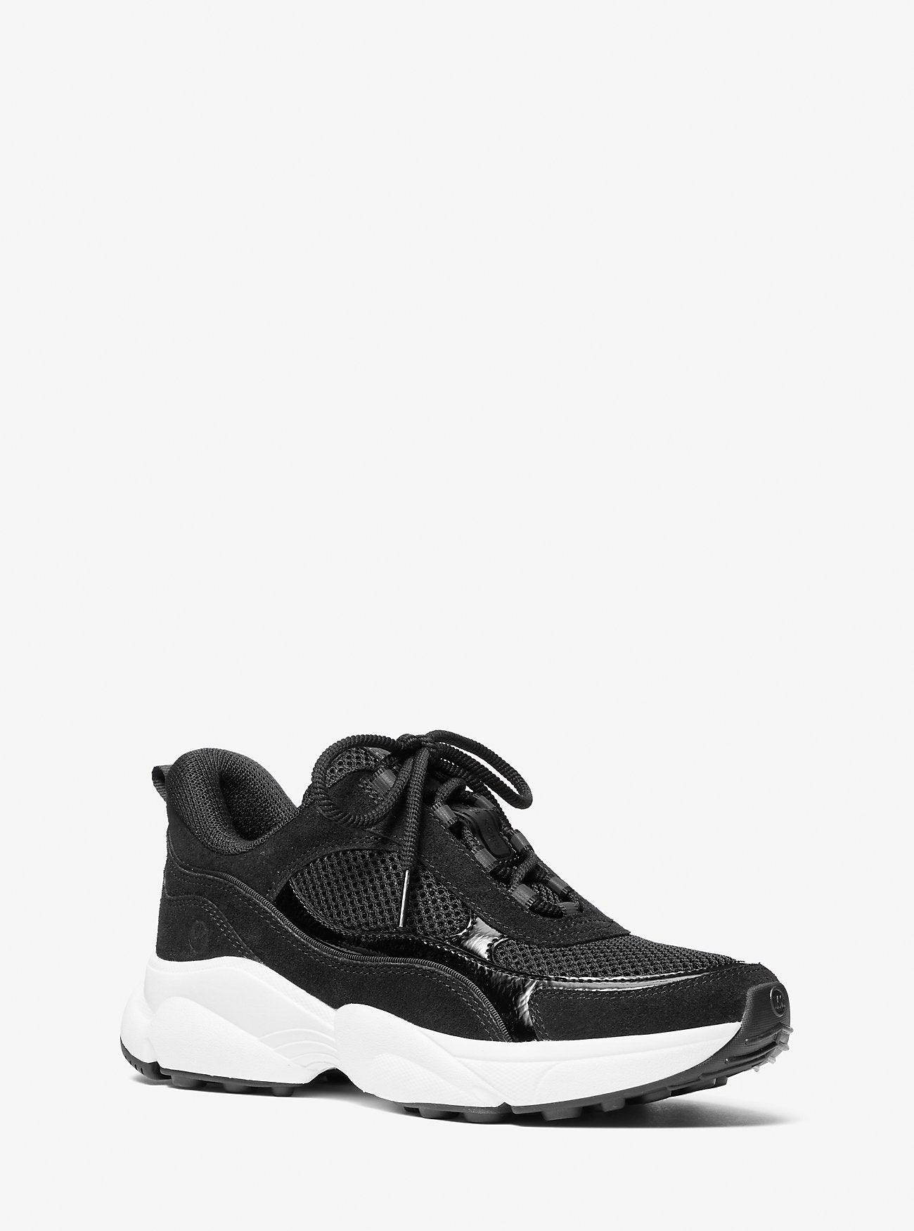 Katrina Suede and Mesh Trainer (Black)