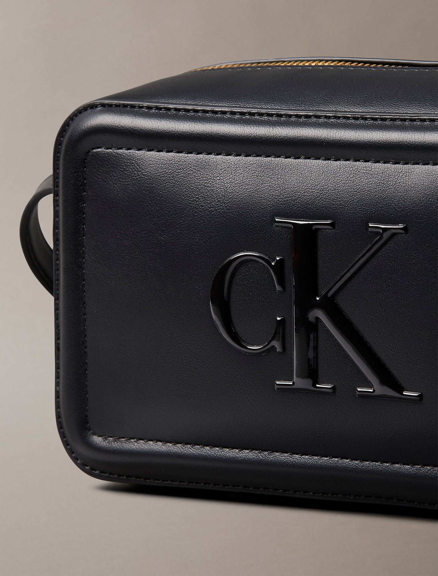 Embossed Monogram Camera Bag (Black)