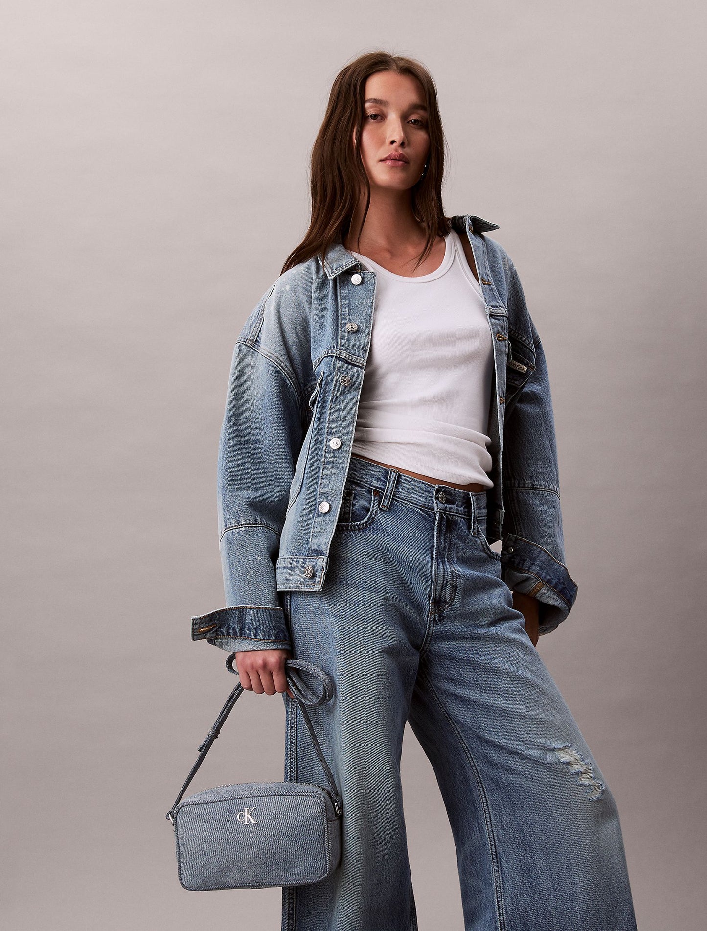 Double Zip Camera Bag (Denim)