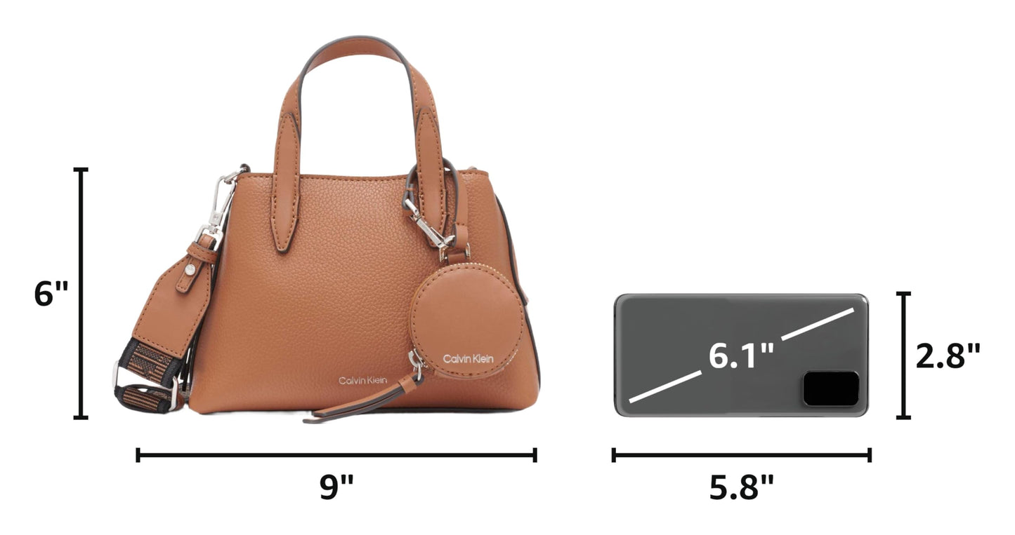 Calvin Klein Women's Millie 2 in 1 Triple Compartment Mini Satchel Crossbody