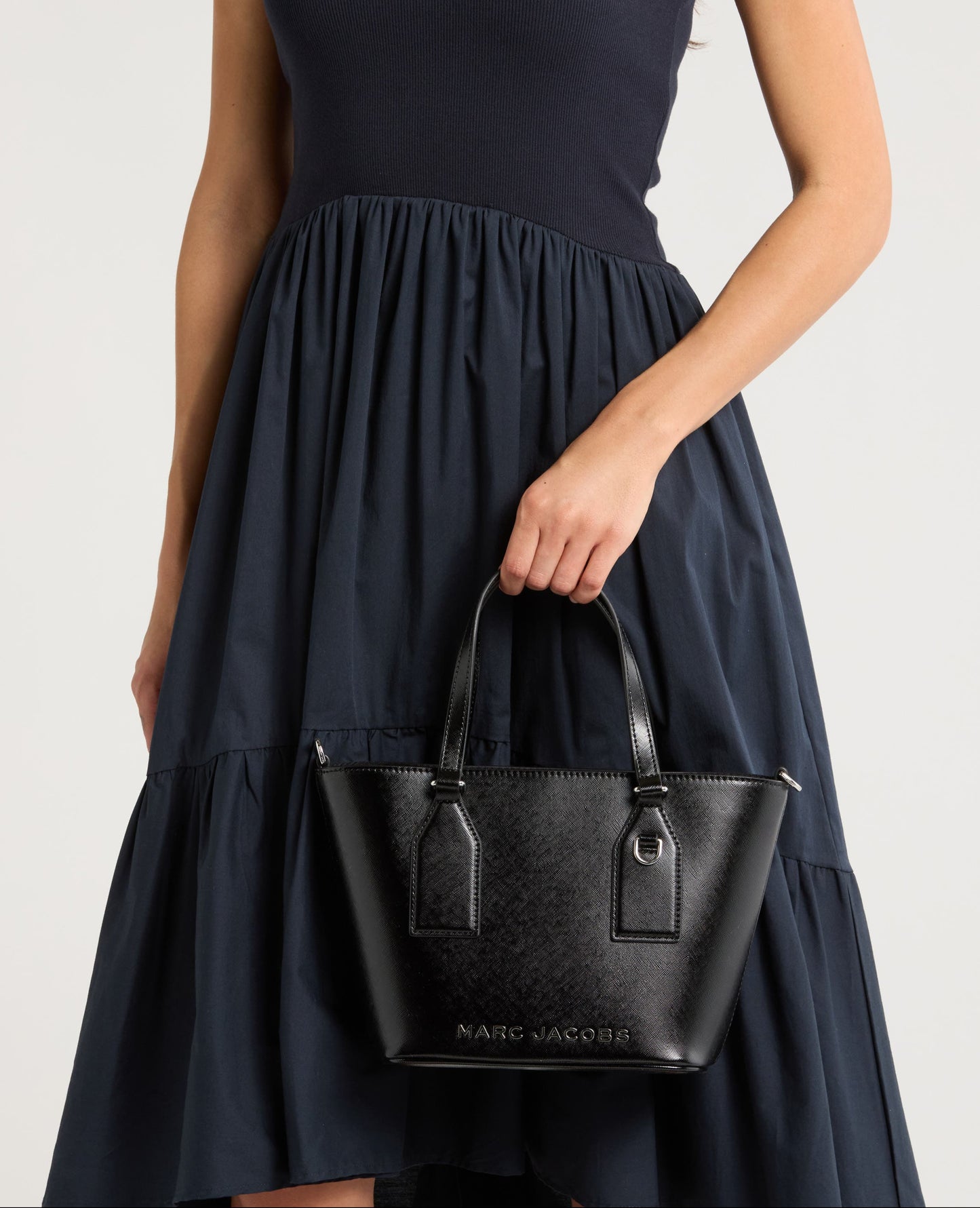 Trademarc Small Tote Satchel (Black)