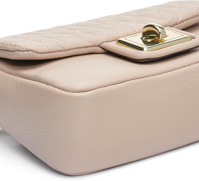Mini Agyness Leather Crossbody Bag (Shell)