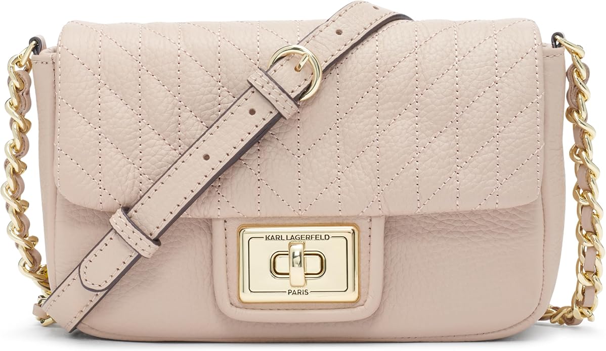 Mini Agyness Leather Crossbody Bag (Shell)
