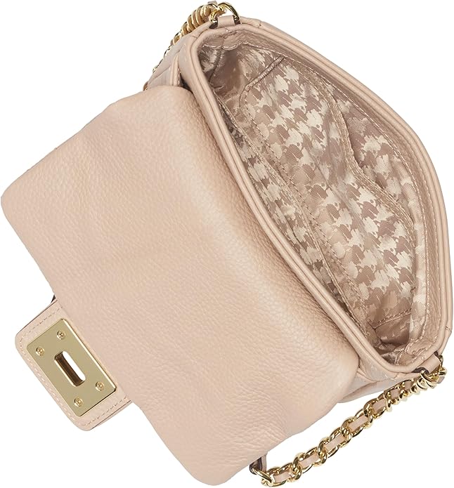 Mini Agyness Leather Crossbody Bag (Shell)