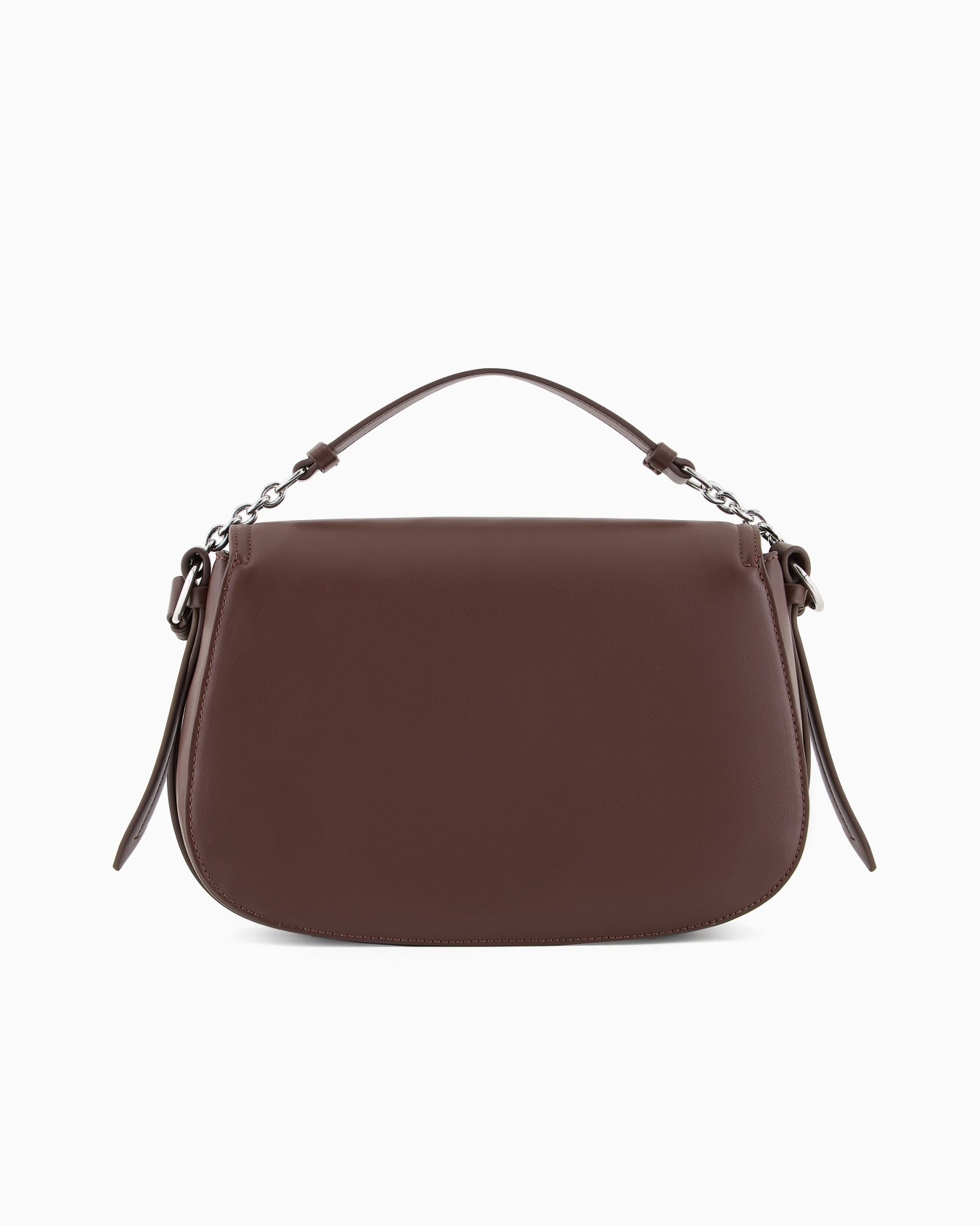 Rounded Mini-Bag with Monogram Logo (Brown)