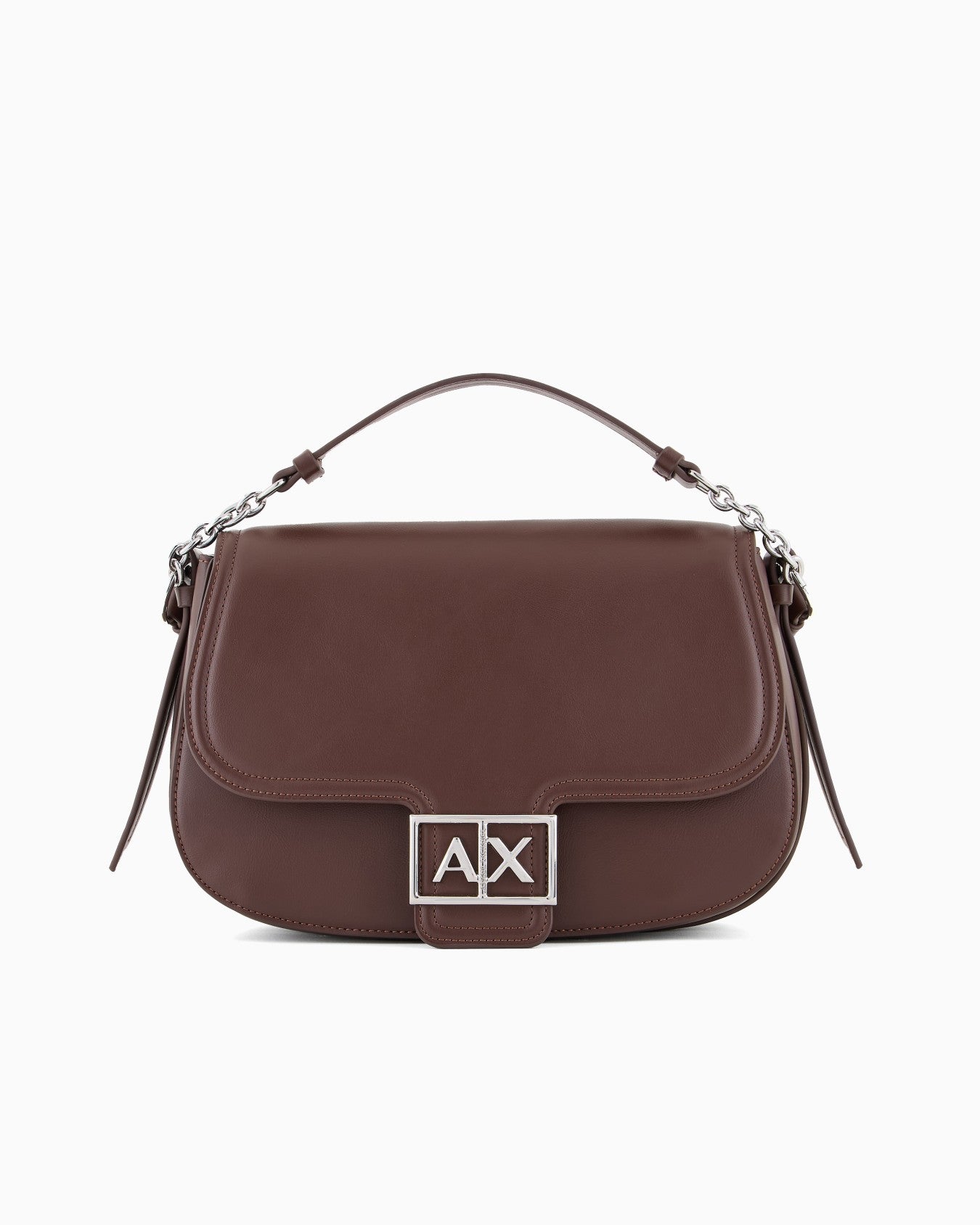 Rounded Mini-Bag with Monogram Logo (Brown)
