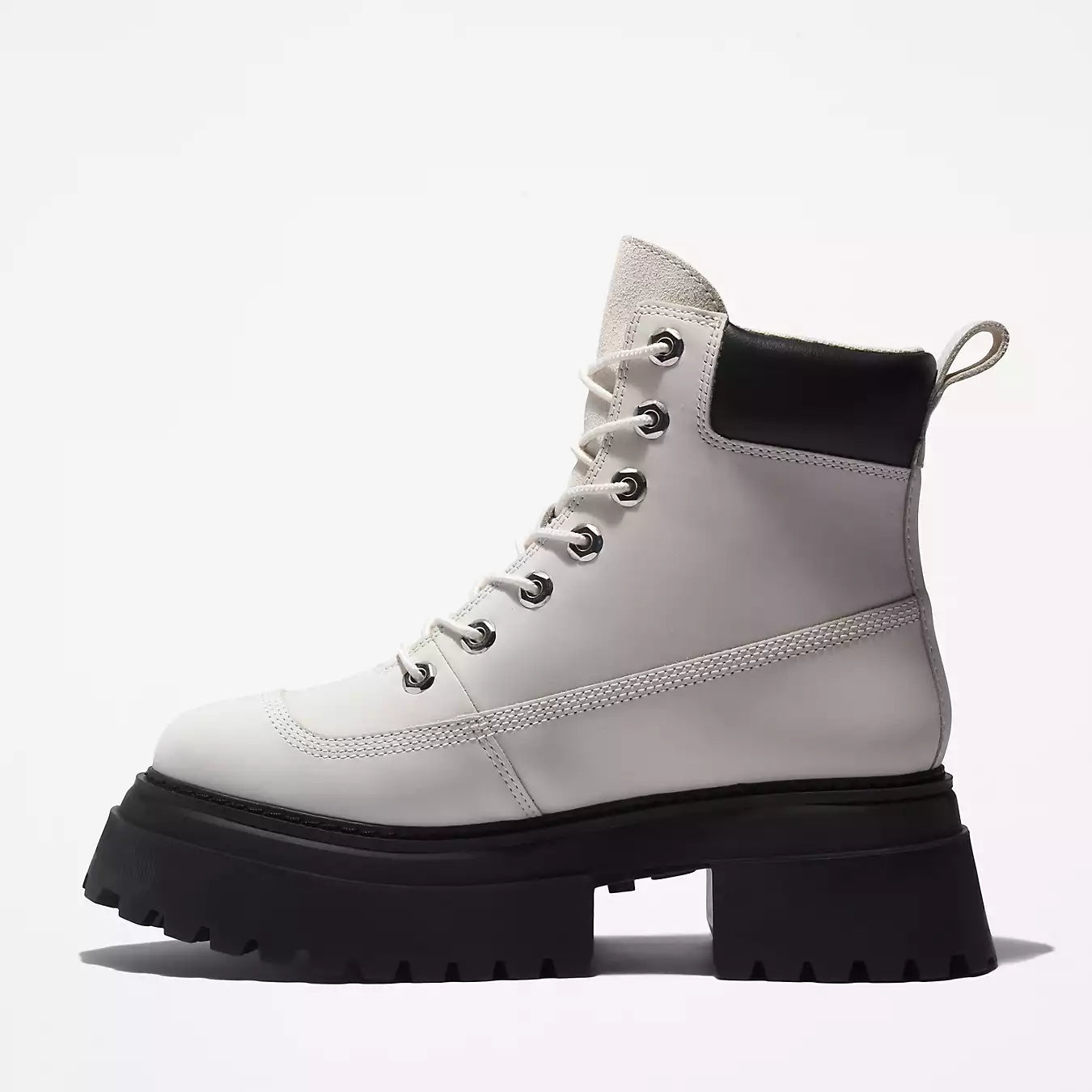 Sky 6-Inch Lace-Up Boots (White)