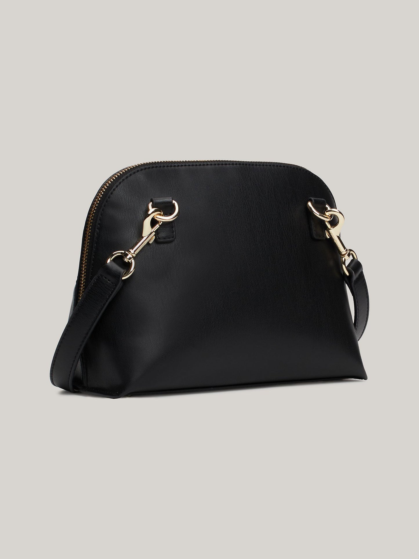 Monogram Plaque Crossbody Bag (Black)