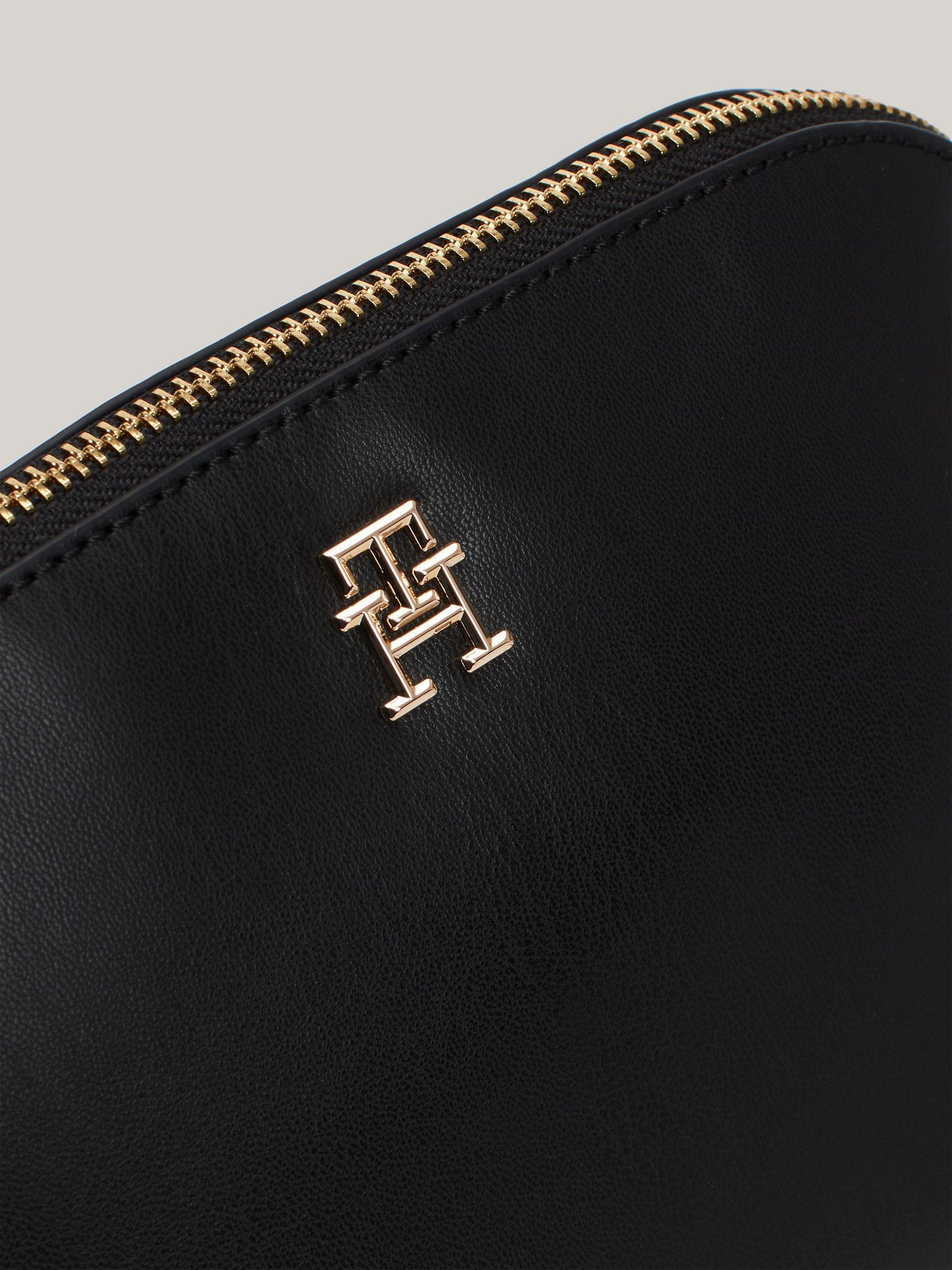Monogram Plaque Crossbody Bag (Black)