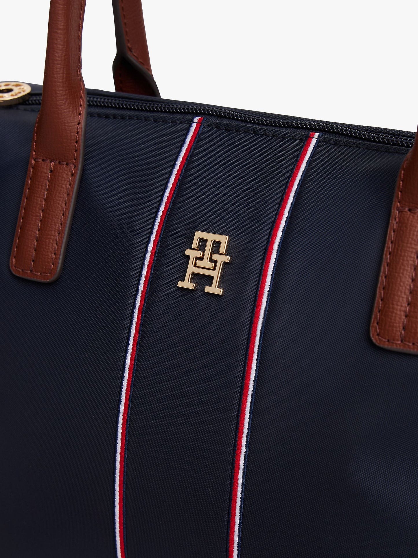Signature Stripe Mini Tote Bag (Navy)