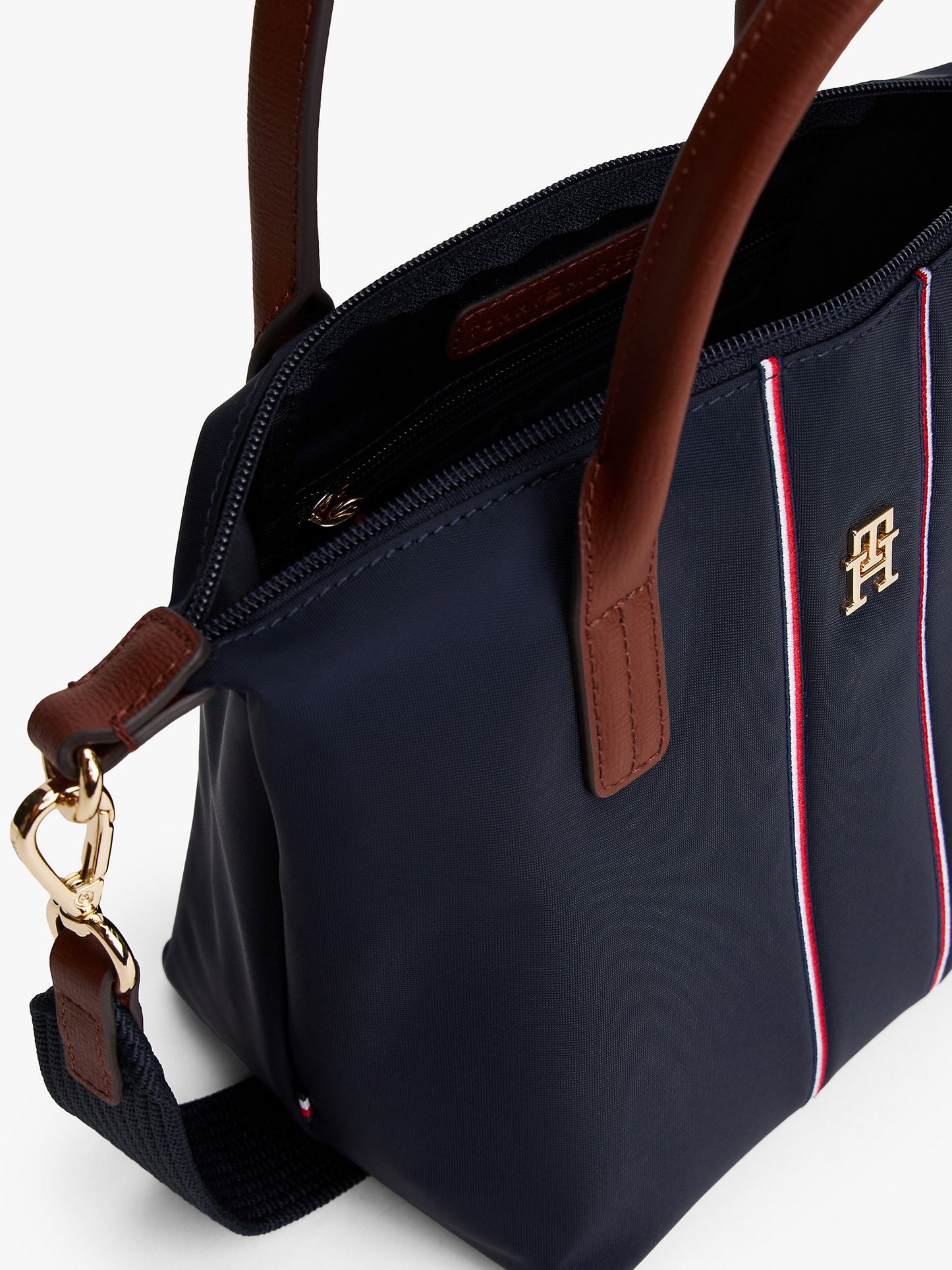 Signature Stripe Mini Tote Bag (Navy)