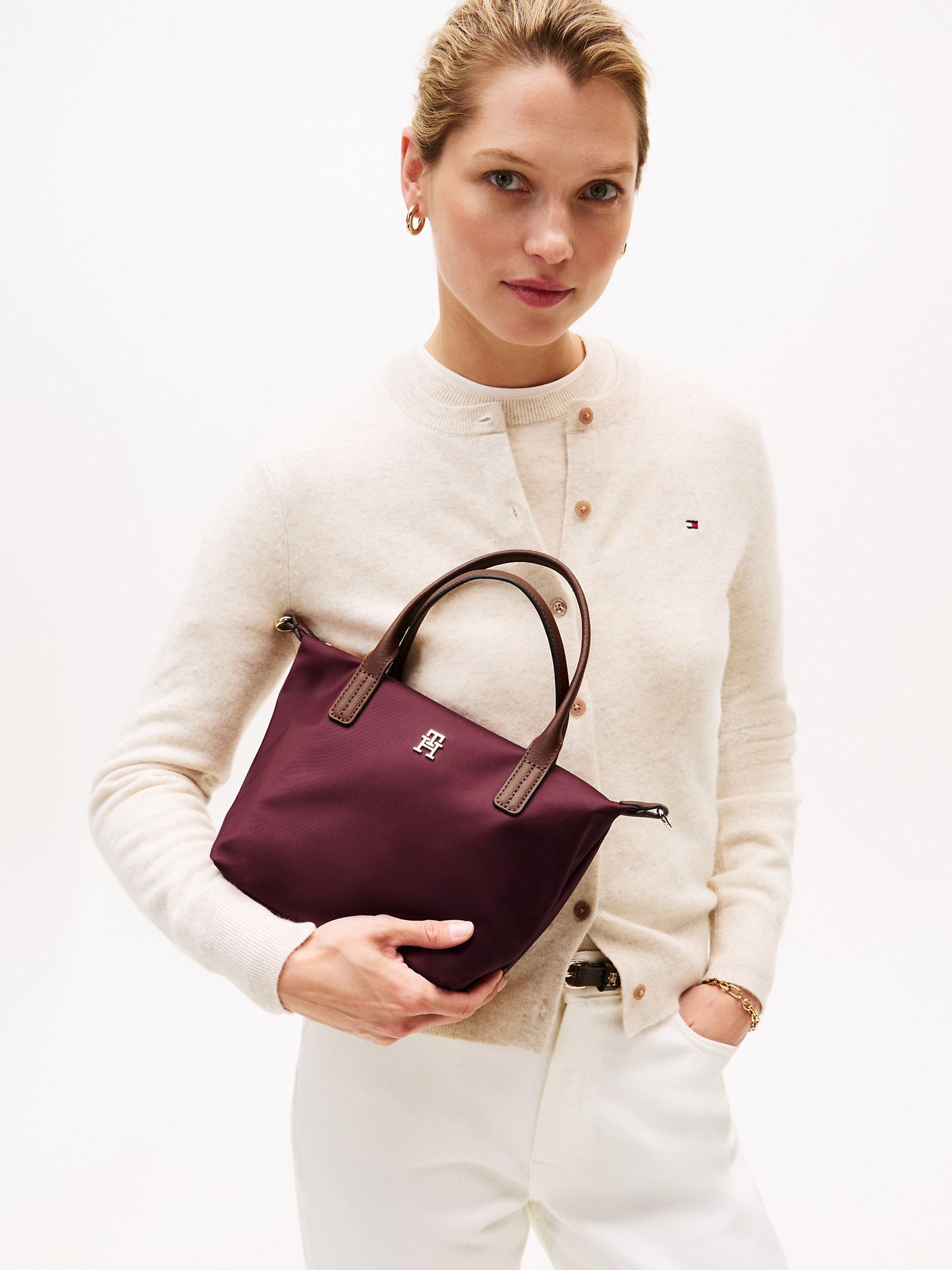 Monogram Mini Tote Bag (Deep Rouge)