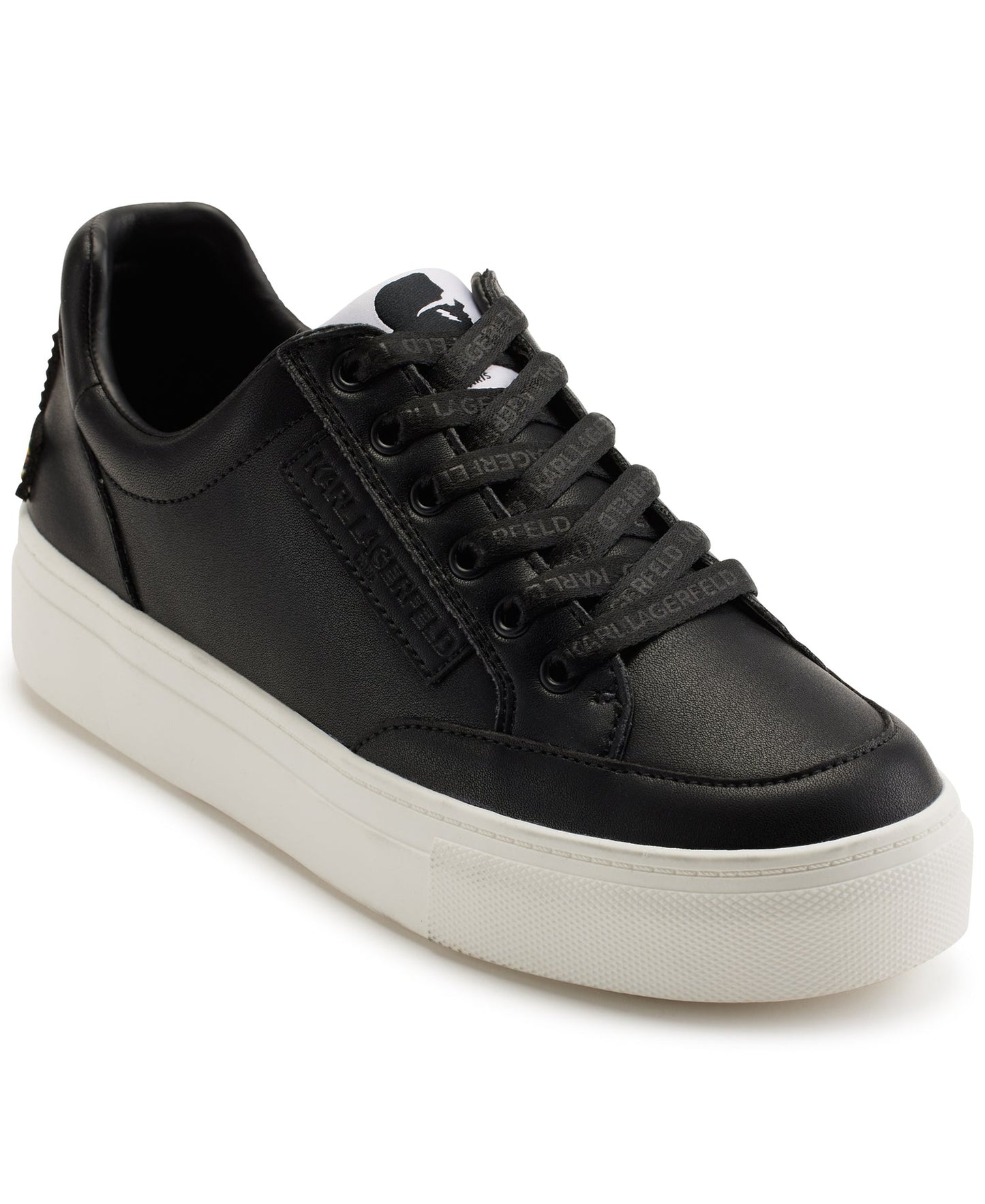 Calico Patch Embellished-Heel Sneakers (Black)