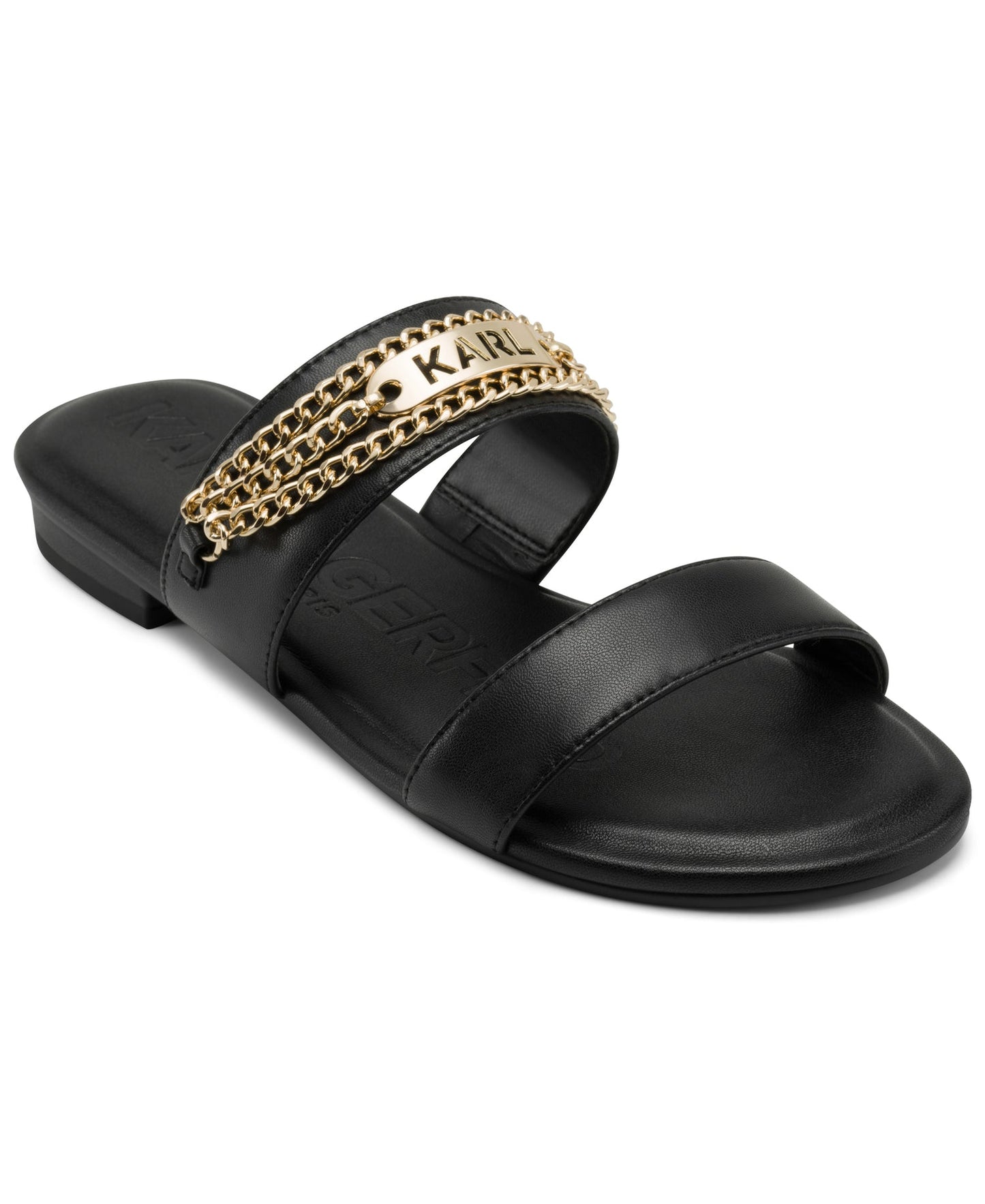 Canne Double Band Flat Sandal (Black)