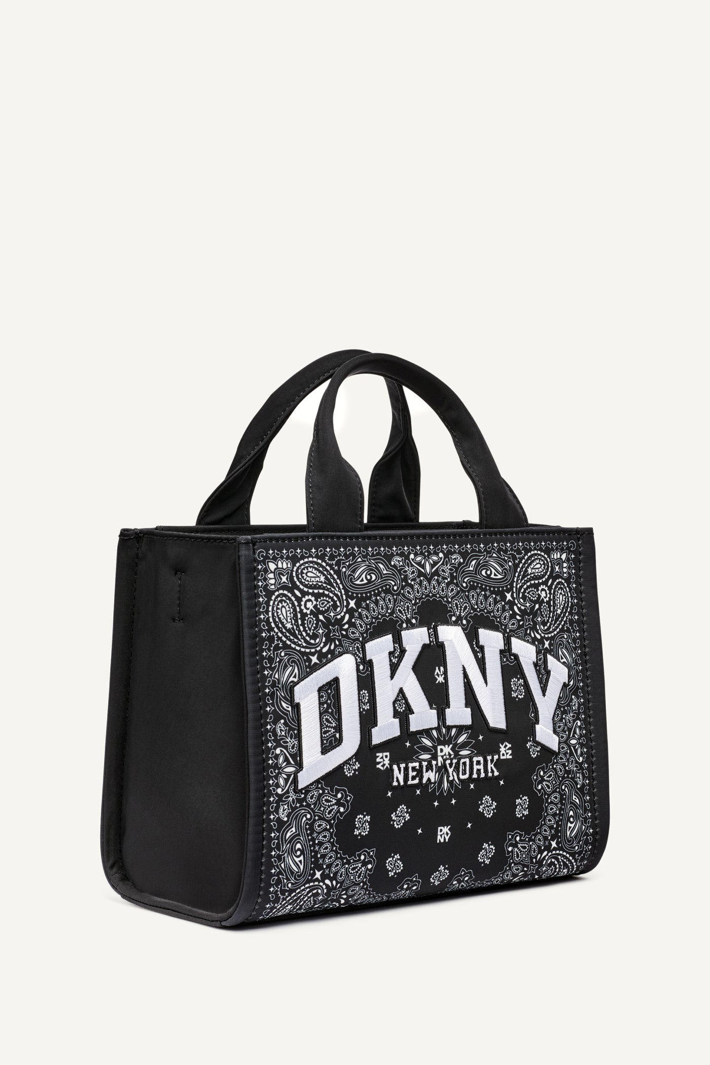 Hadlee Small Embroidered Logo Tote (Black)