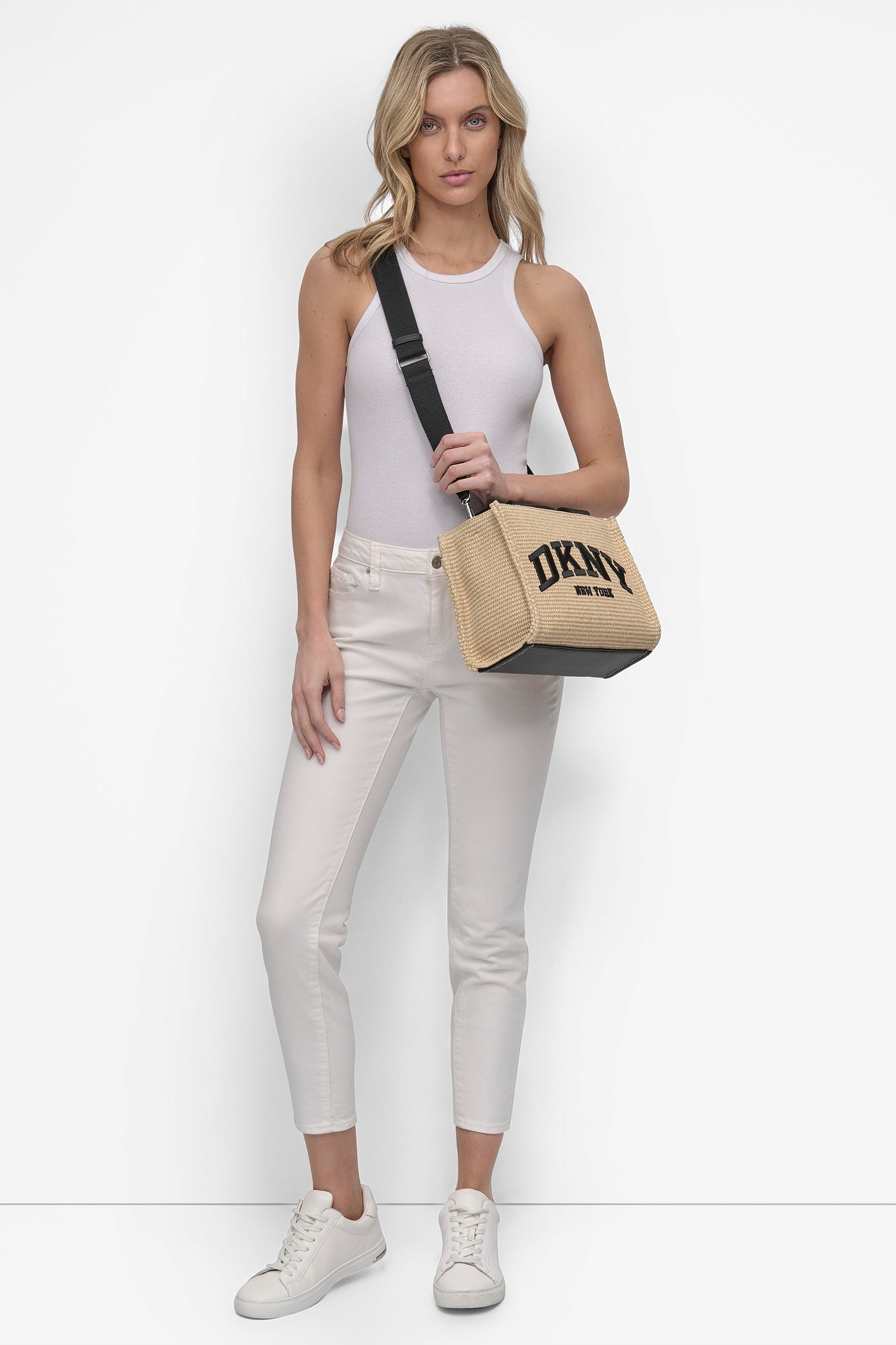 Hadlee Small Tote (Natural / Black)