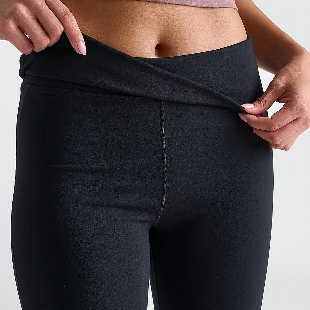 Dri-FIT High-Waisted Fold-Over Flare Leggings (Black)