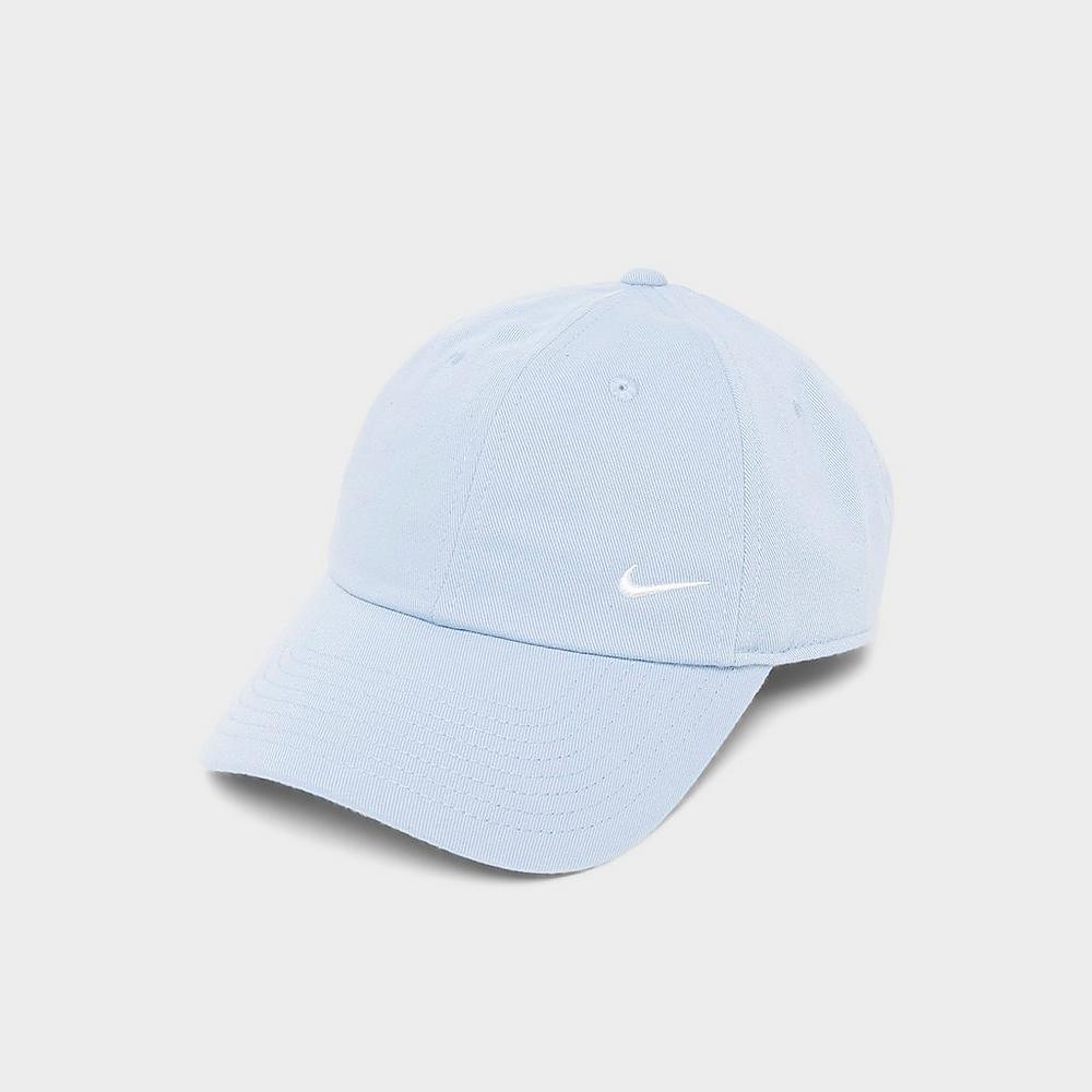 Small Swoosh Unstructured Strapback Hat (Light Armory Blue / Sail)