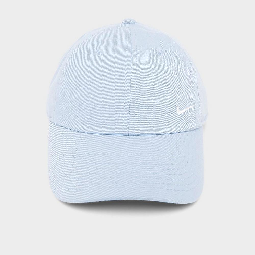 Small Swoosh Unstructured Strapback Hat (Light Armory Blue / Sail)